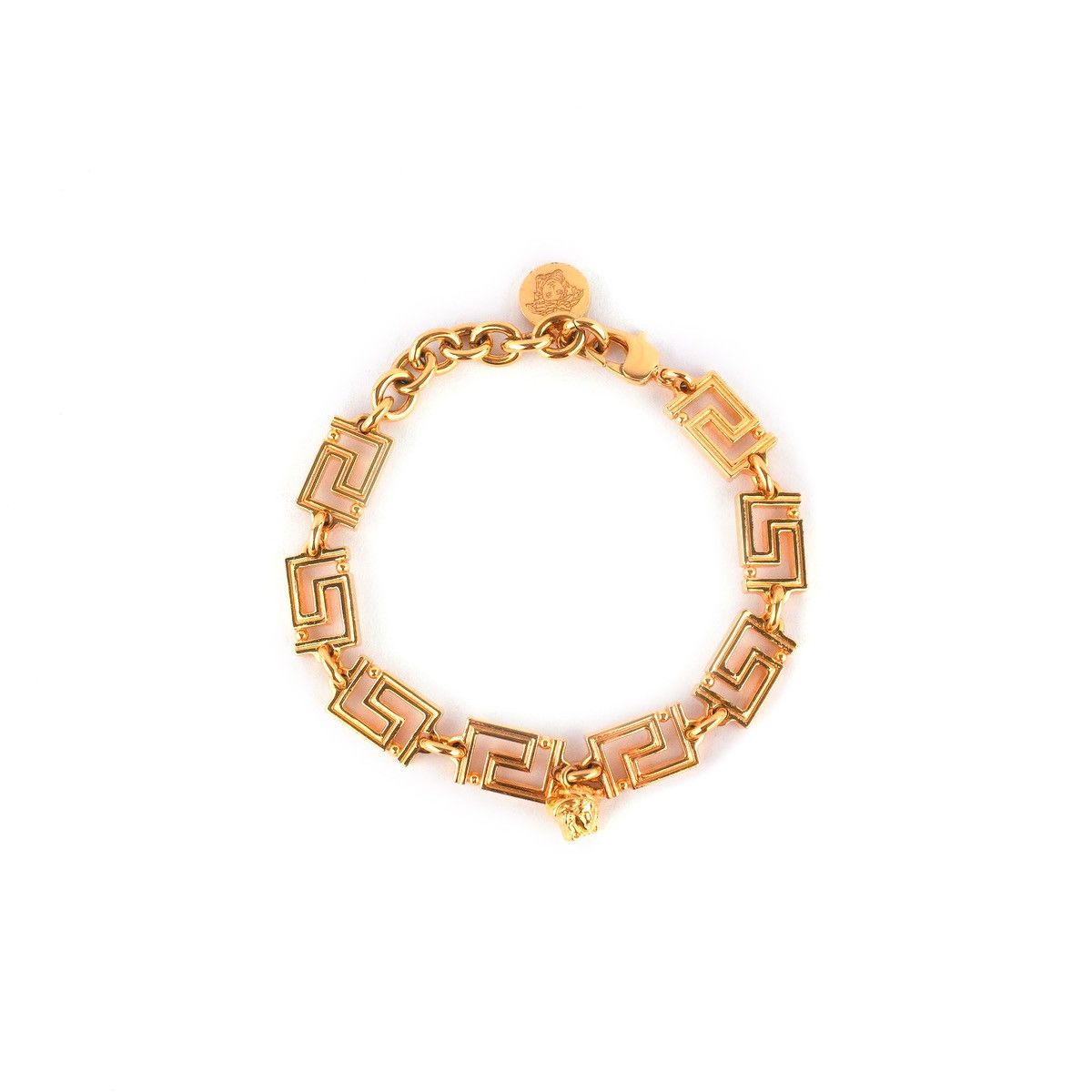 image of Versace Greca Medusa Key Pattern Gold Bracelet, Men's