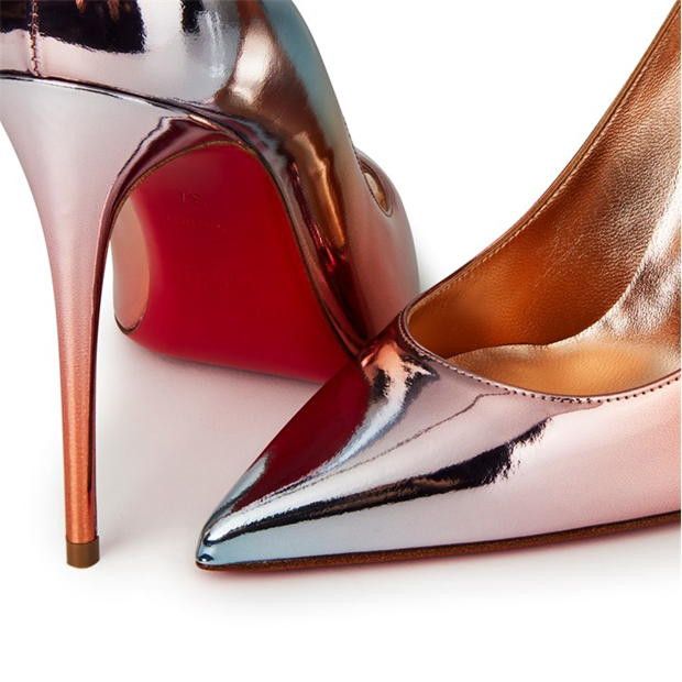 Christian Louboutin Kate 100mm Metallic Leather Pumps Size US 10 / IT 40 - 7 Thumbnail
