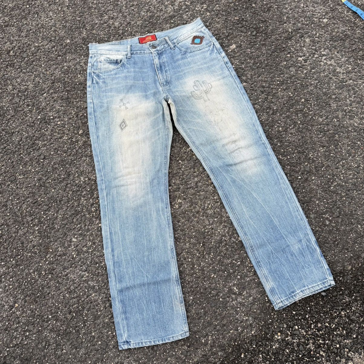 Indian Motorcycle Indian motorcyle jean denim Light wash faded pants Size US 34 / EU 50 - 2 Thumbnail