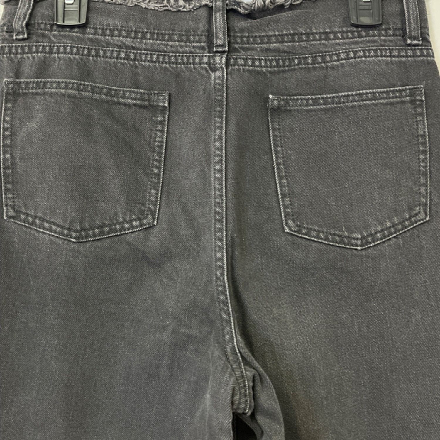 Zara Zara Women's Black Jeans/Wide Leg/Button Fly Sz 8 SKU 4220 Size 30" / US 8 / IT 44 - 4 Thumbnail