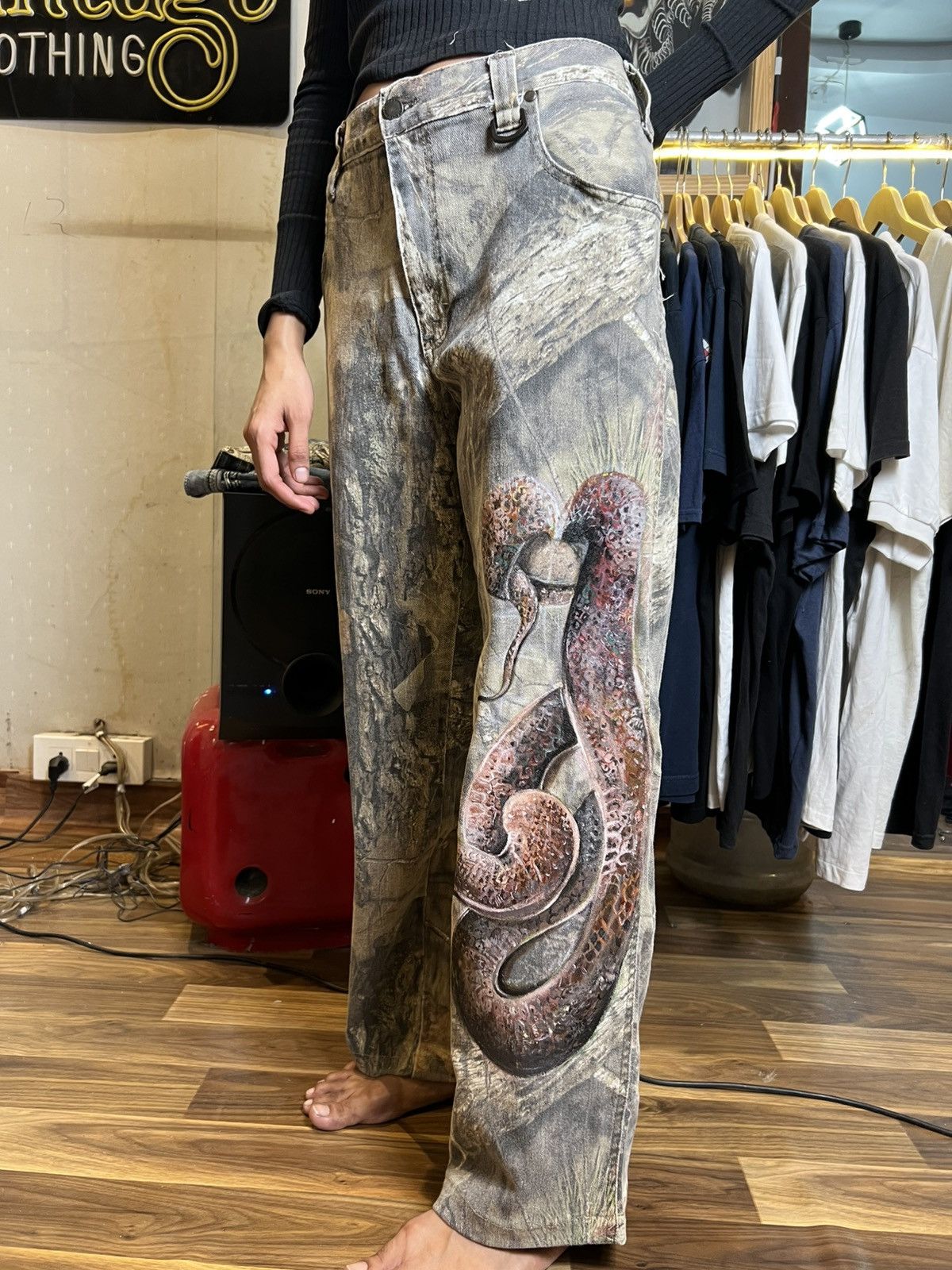 Realtree vintage mossy oak realtree snake handmade printed denim Size US 38 / EU 54 - 1 Thumbnail