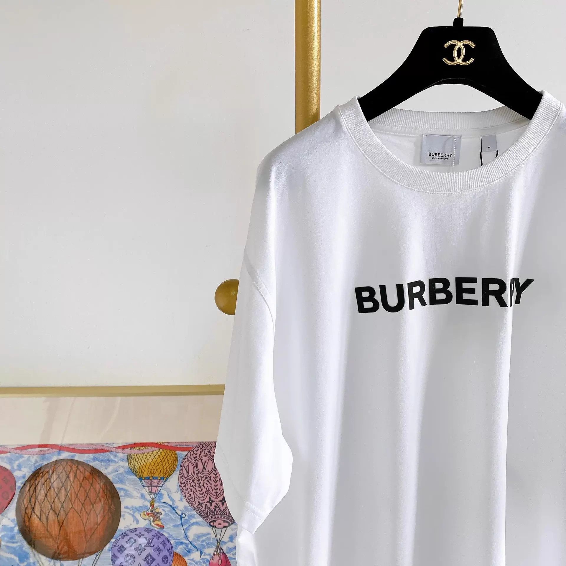 Burberry BURBERRY White Logo T-Shirt M Size US M / EU 48-50 / 2 - 3 Thumbnail
