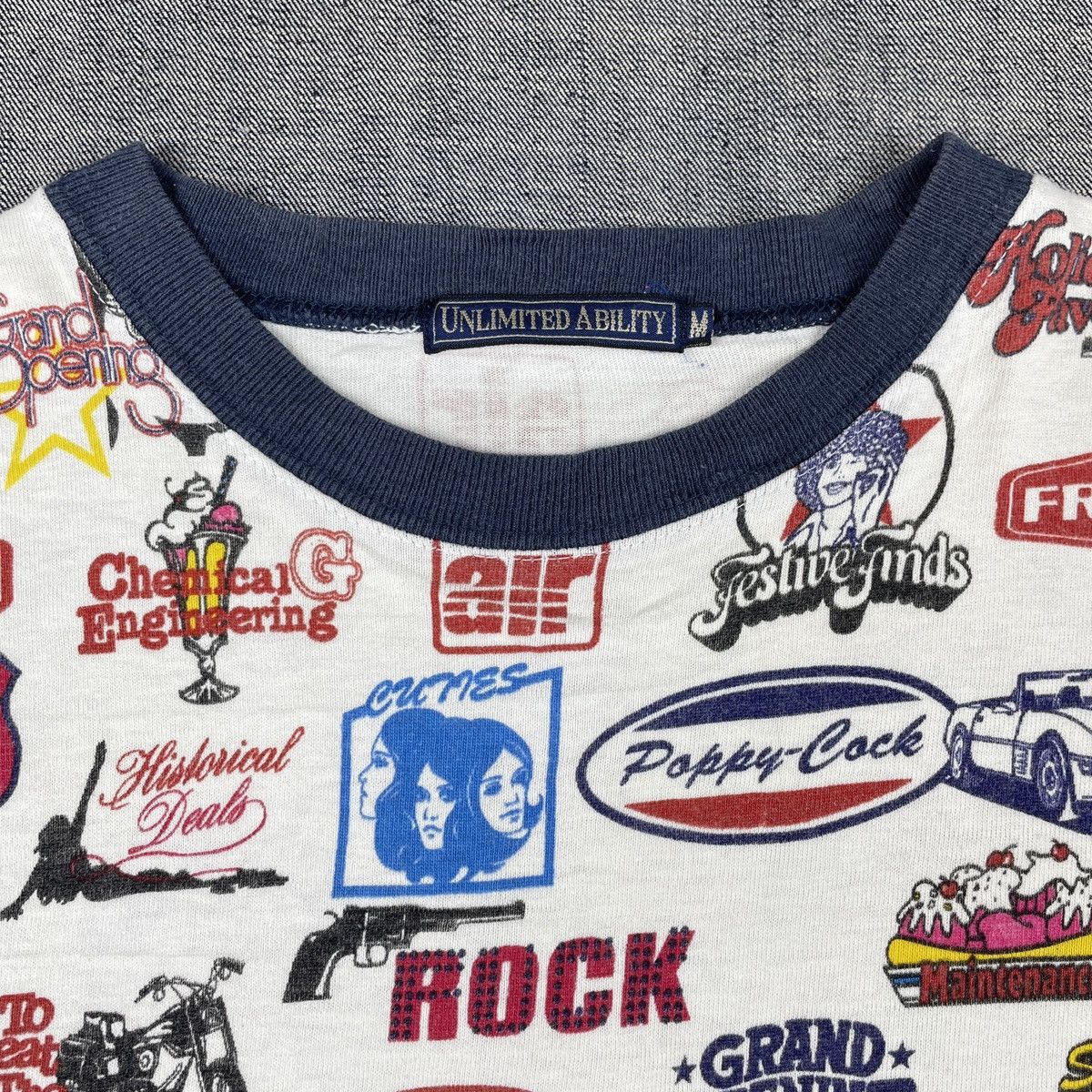 Japanese Brand Unlimited Ability All Over Prints T Shirt Size M / US 6-8 / IT 42-44 - 4 Thumbnail