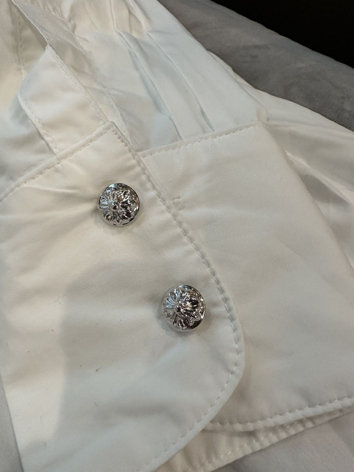 Chrome Hearts 23 cross patches shirt rhodium button shirt Size US L / EU 52-54 / 3 - 11 Thumbnail