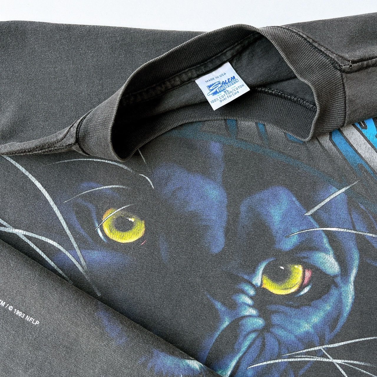 Salem Sportswear × Vintage 90s Carolina Panthers NFL t-shirt/ XL Size US XL / EU 56 / 4 - 8 Thumbnail