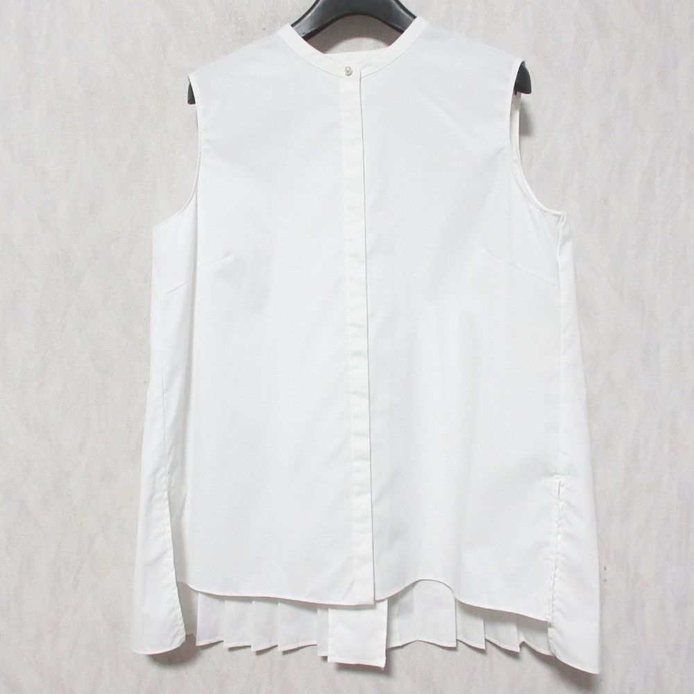 Other Other ANAYI Pearl Button Back Pleats Sleeveless Shirt Textile Tops DUTY FREE for USA Size ONE SIZE - 1 Thumbnail