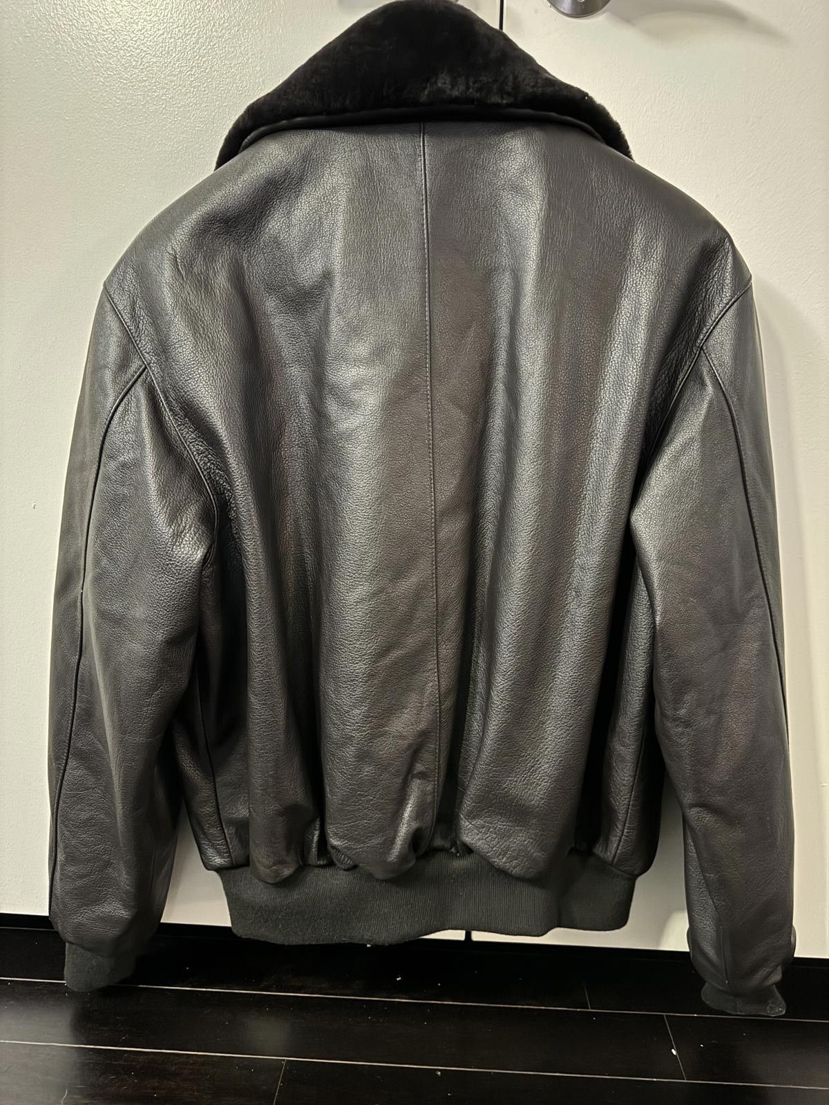 Full grain Leather Bomber Jacket by Luxury Lane