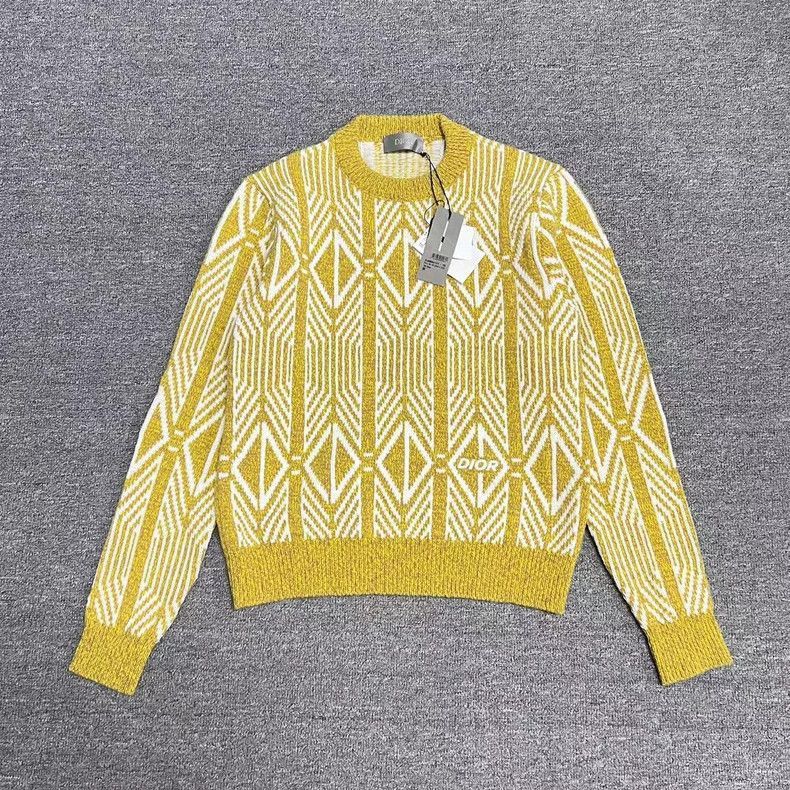 Dior Dior Yellow CD Diamond Knit Sweater-2508 Size US M / EU 48-50 / 2 - 1 Thumbnail