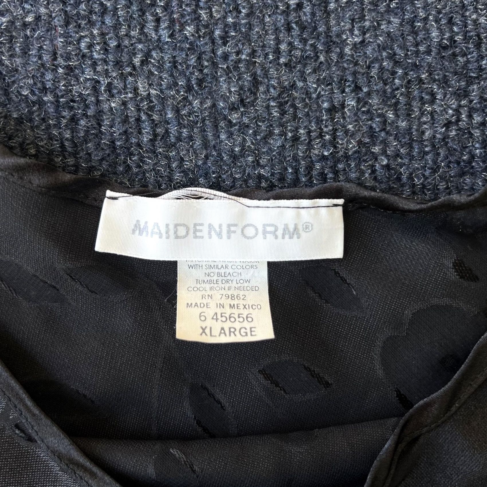 Vintage Maidenform Tank Top Womens XL Black Floral Burnout Cami Camisole Lingerie Strap Size XL / US 12-14 / IT 48-50 - 2 Thumbnail