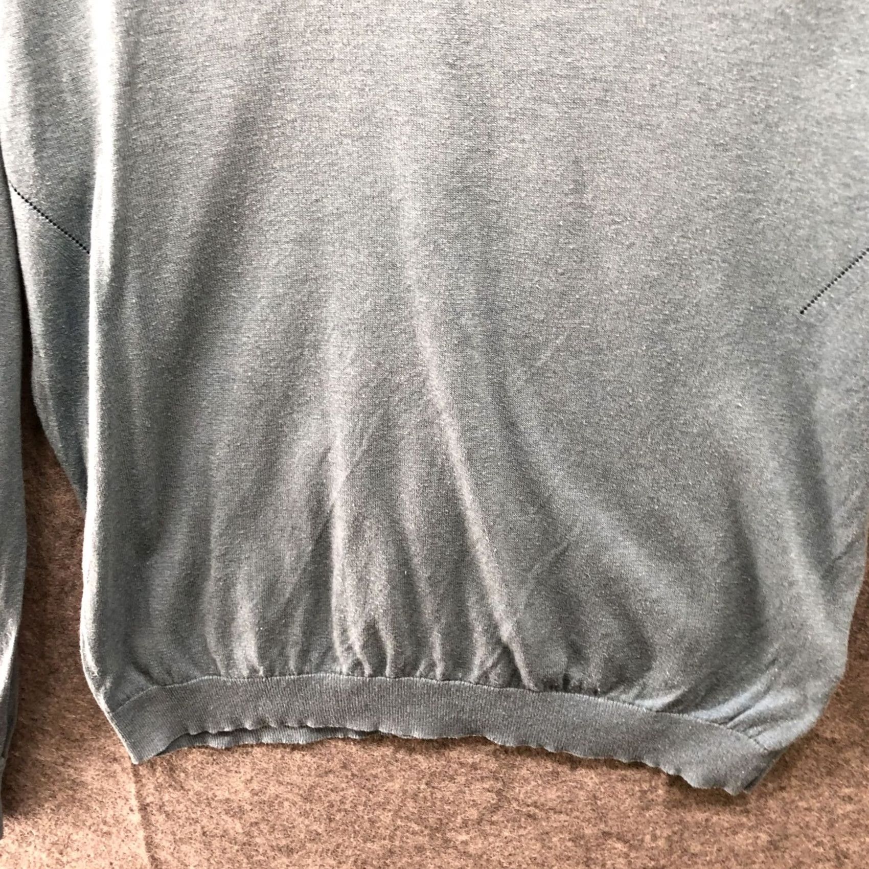 Vintage Hush UK Sweater Womens S Blue Linen Blend Crewneck Lantern Sleeve Pleated Size S / US 4 / IT 40 - 4 Thumbnail