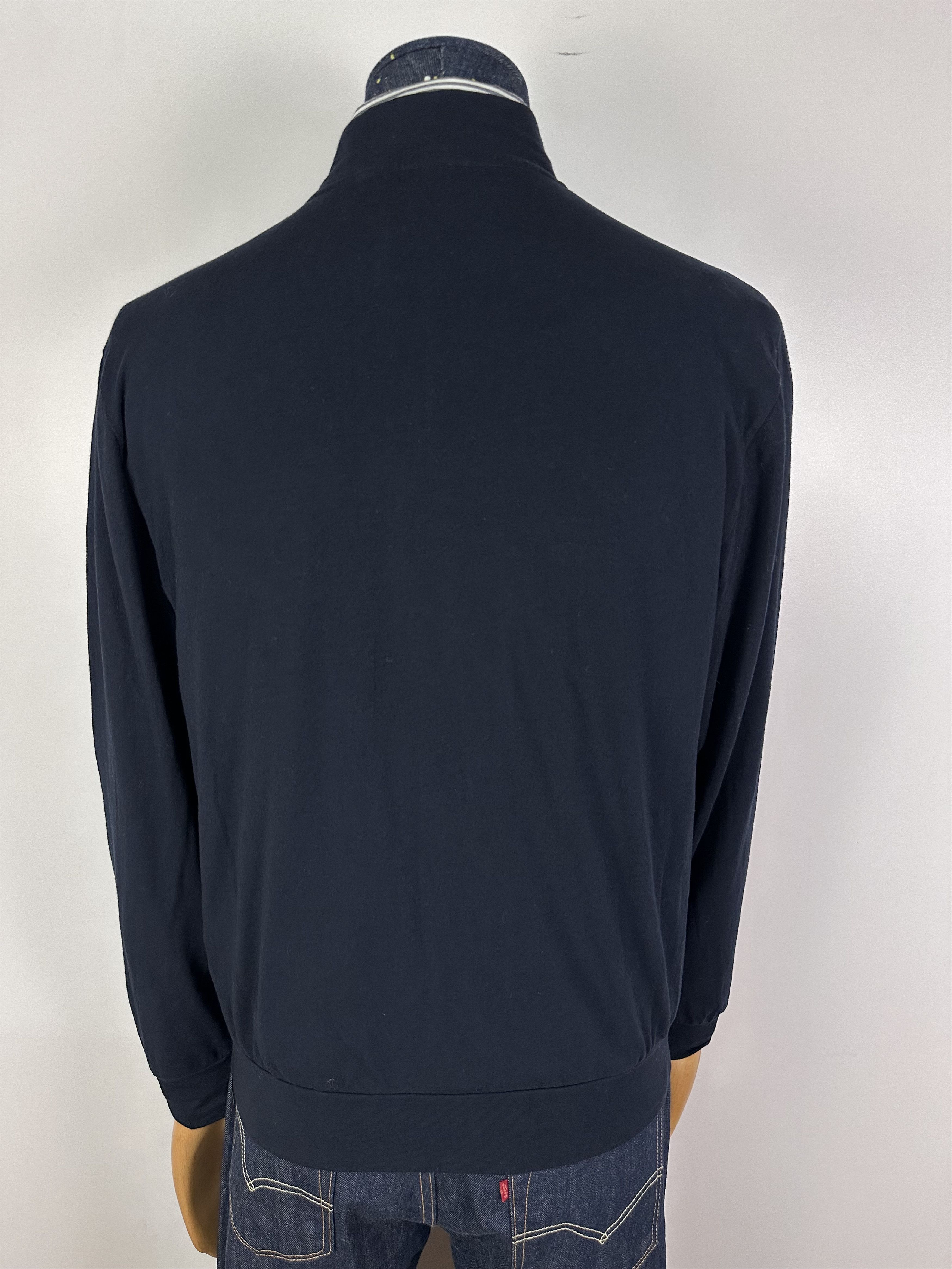 Emporio Armani Emporio Armani Full Zip Sweater Cotton Pullover Blue Size L Size US L / EU 52-54 / 3 - 8 Thumbnail