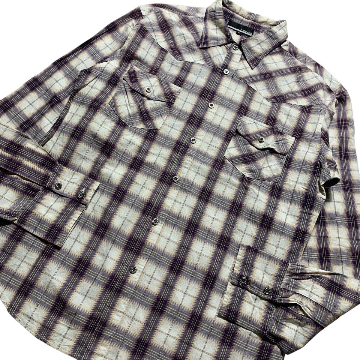 Japanese Brand In The Attic Multi Plaid Shirt Poem Crown On Back Size US L / EU 52-54 / 3 - 3 Thumbnail