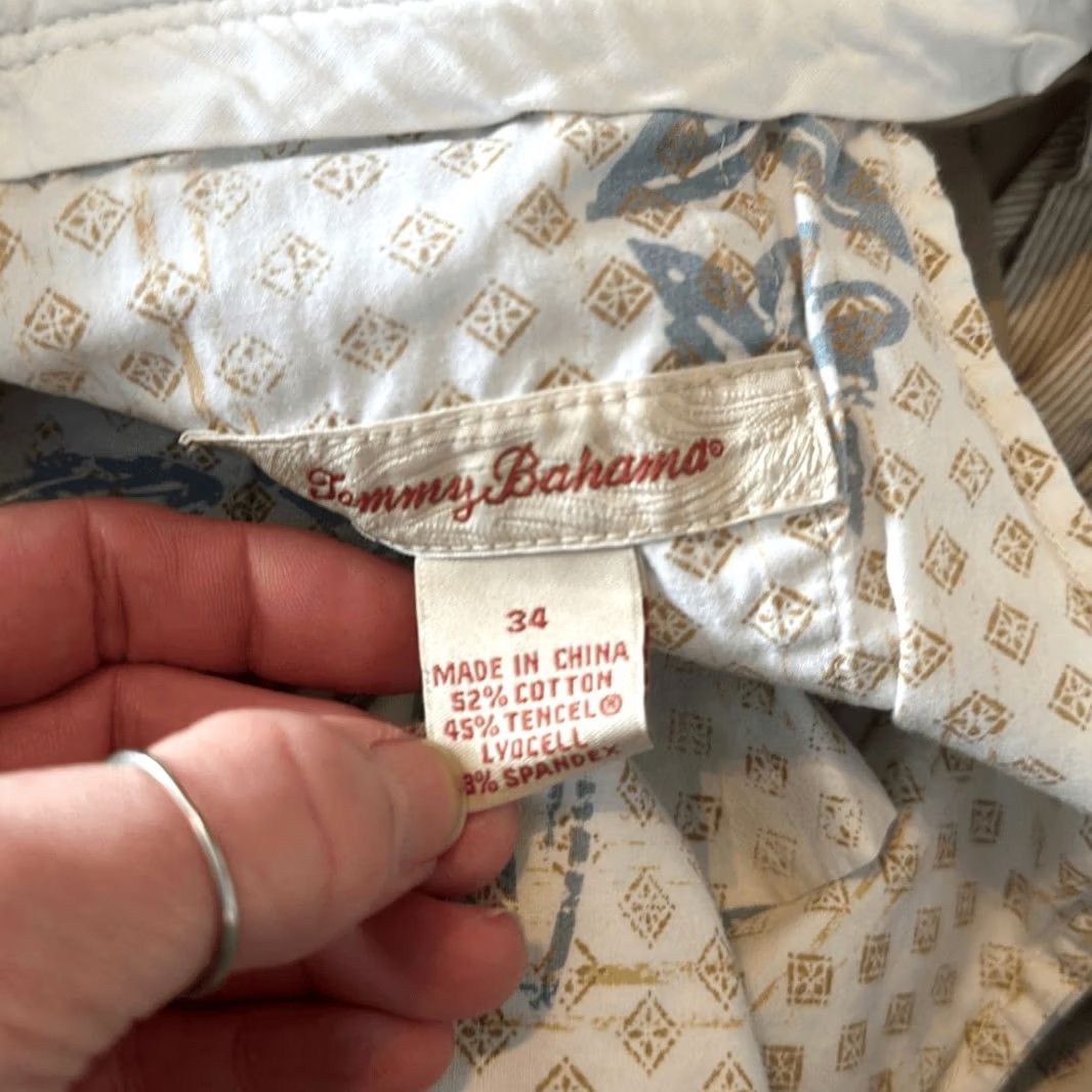 Tommy Bahama Tommy Bahama Men’s Chino Shorts Size 34 Green Tencel Cotton Spandex Stretch Regular Mens Size US 34 / EU 50 - 5 Thumbnail