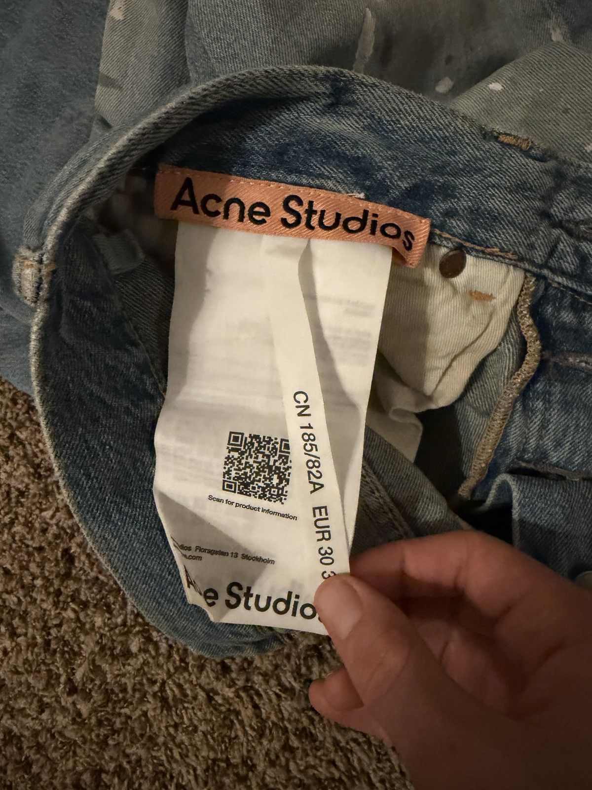 Acne Studios Acne studios blue paint splatter denim Size US 30 / EU 46 - 6 Thumbnail