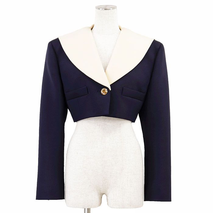 Miu Miu Miu Miu Miu Miu Virgin Wool Tailored Jacket Textile Outerwear DUTY FREE for USA Size ONE SIZE - 1 Thumbnail