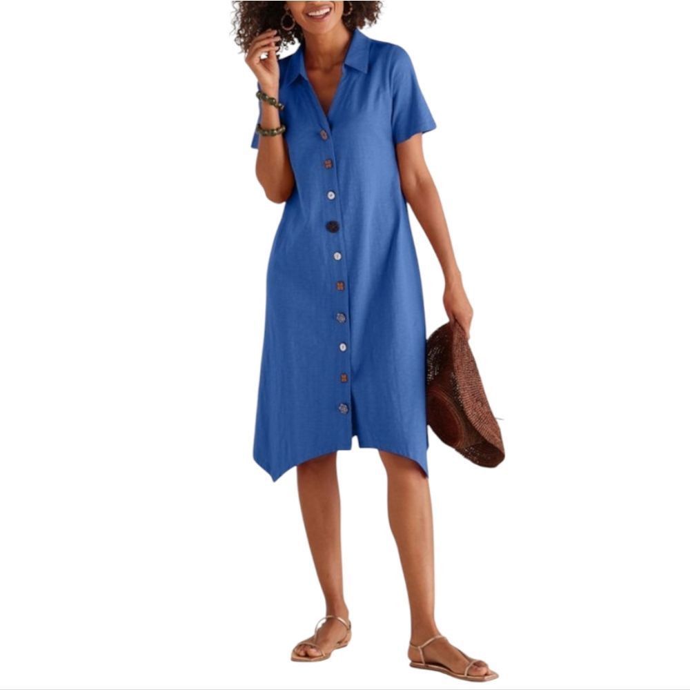 Other Soft Sorroundings Danielle Mixed Button Placket Trapezoid He Size S / US 4 / IT 40 - 2 Thumbnail