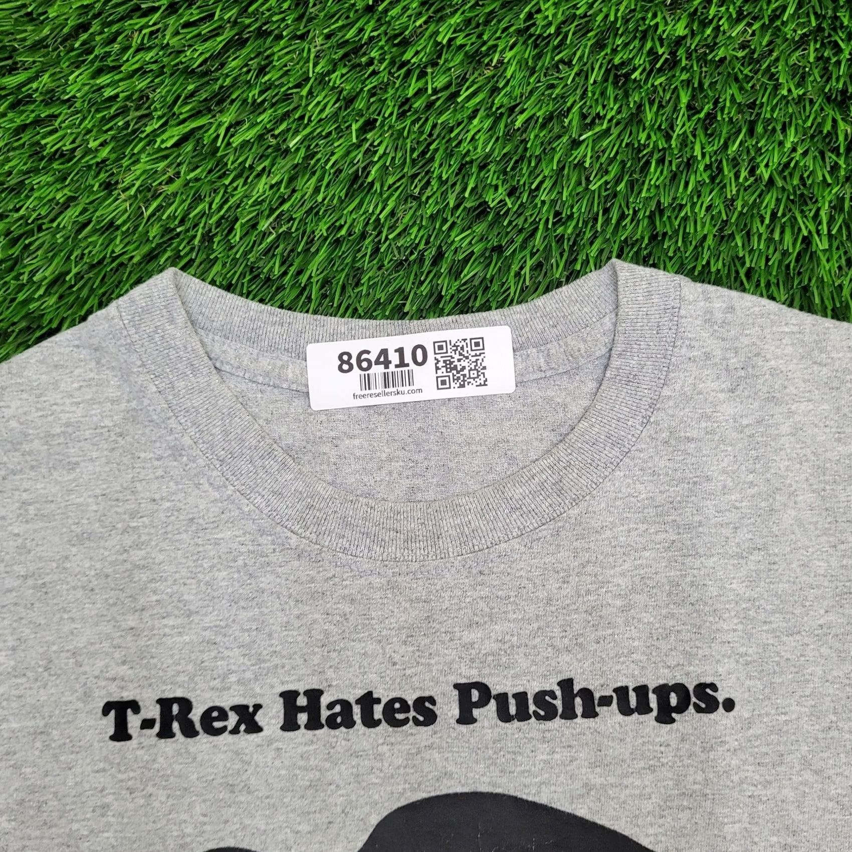 Vintage VINTAGE 90s Funny Dinosaur Humor Shirt M/L Gray USA Workout Graphic Tee Mens Size US L / EU 52-54 / 3 - 5 Thumbnail