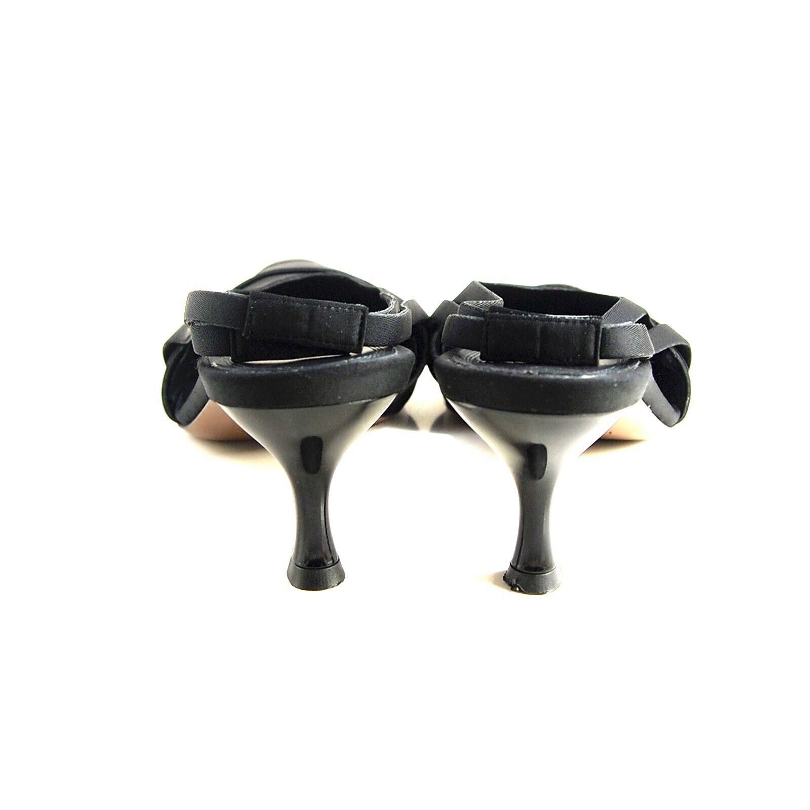 NEOUS Neous Slingback Sandals Black Fabric Leather US 10 EU 40 Size US 10 / IT 40 - 5 Thumbnail