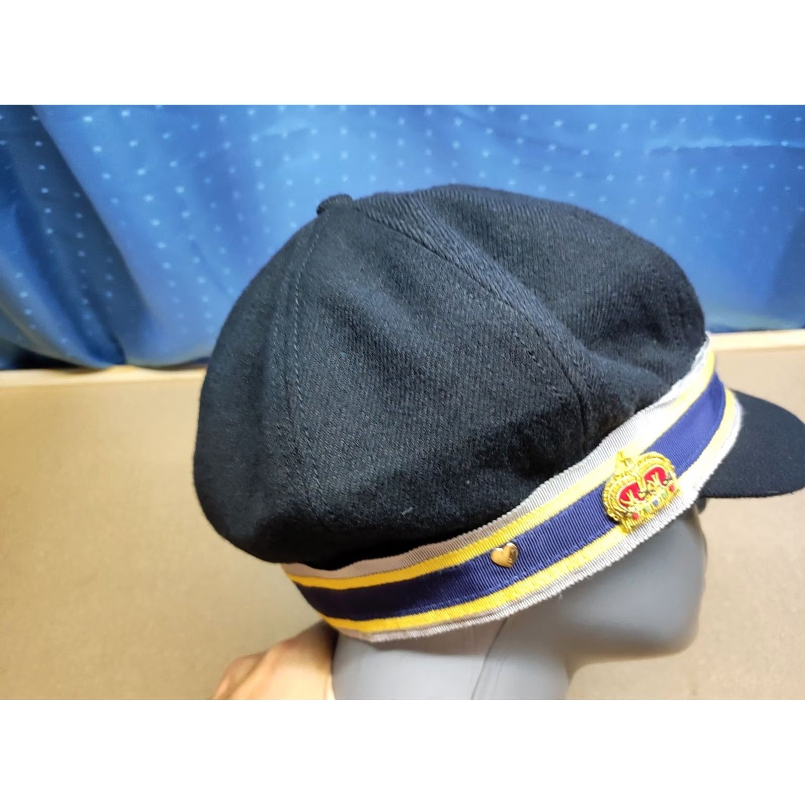 Juicy Couture Juicy Couture Beret Hat Fiddler Yachting Cap Size M Black Lined Cruise Womens Beret/Casual Hat Size ONE SIZE - 4 Thumbnail