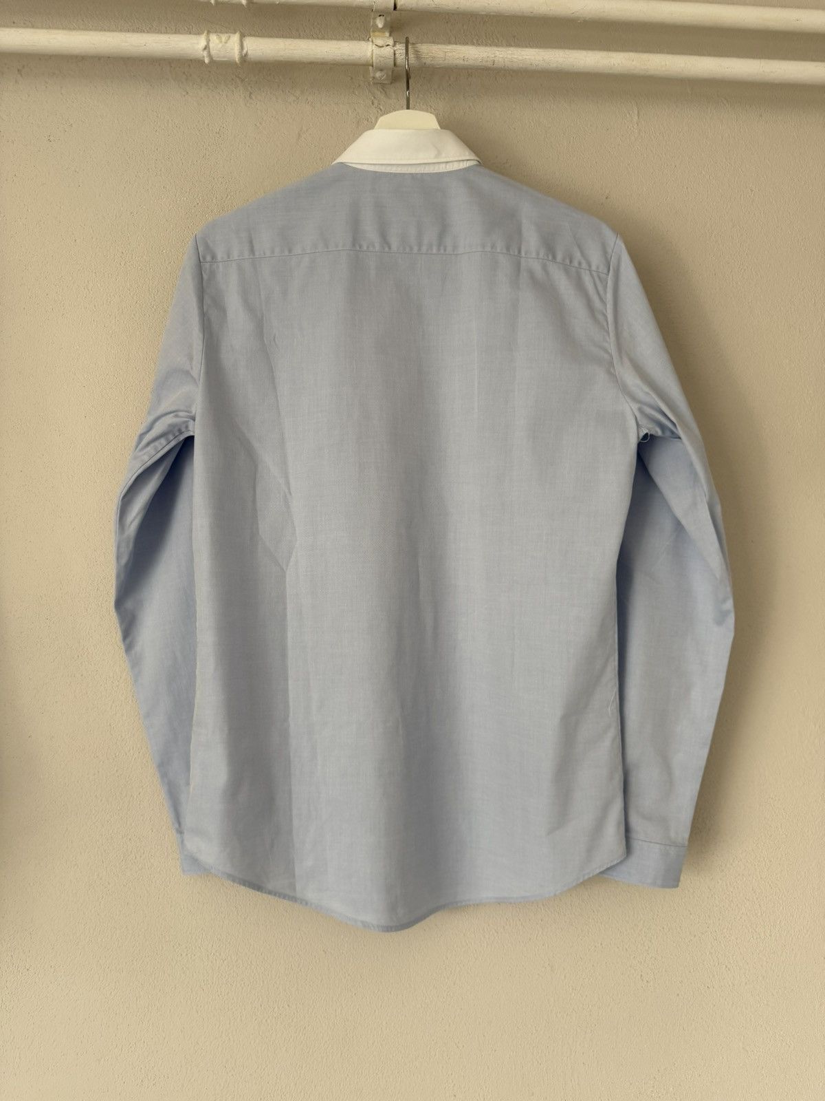 Gucci Blue Dress Shirt with White Contrast Collar – Duke Fit Size US S / EU 44-46 / 1 - 2 Thumbnail