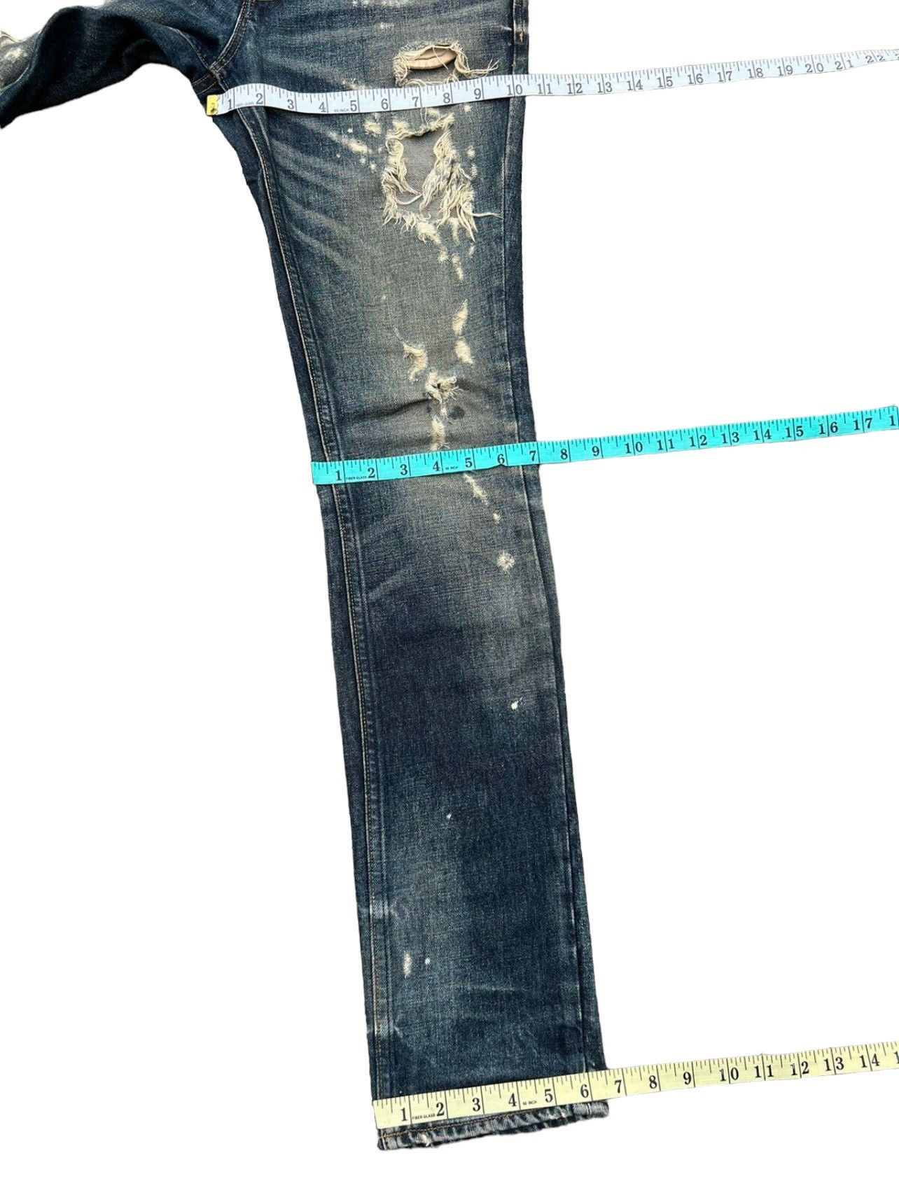 Lounge Lizard Rips Distressed Damaged Denim Jeans Size US 30 / EU 46 - 4 Thumbnail