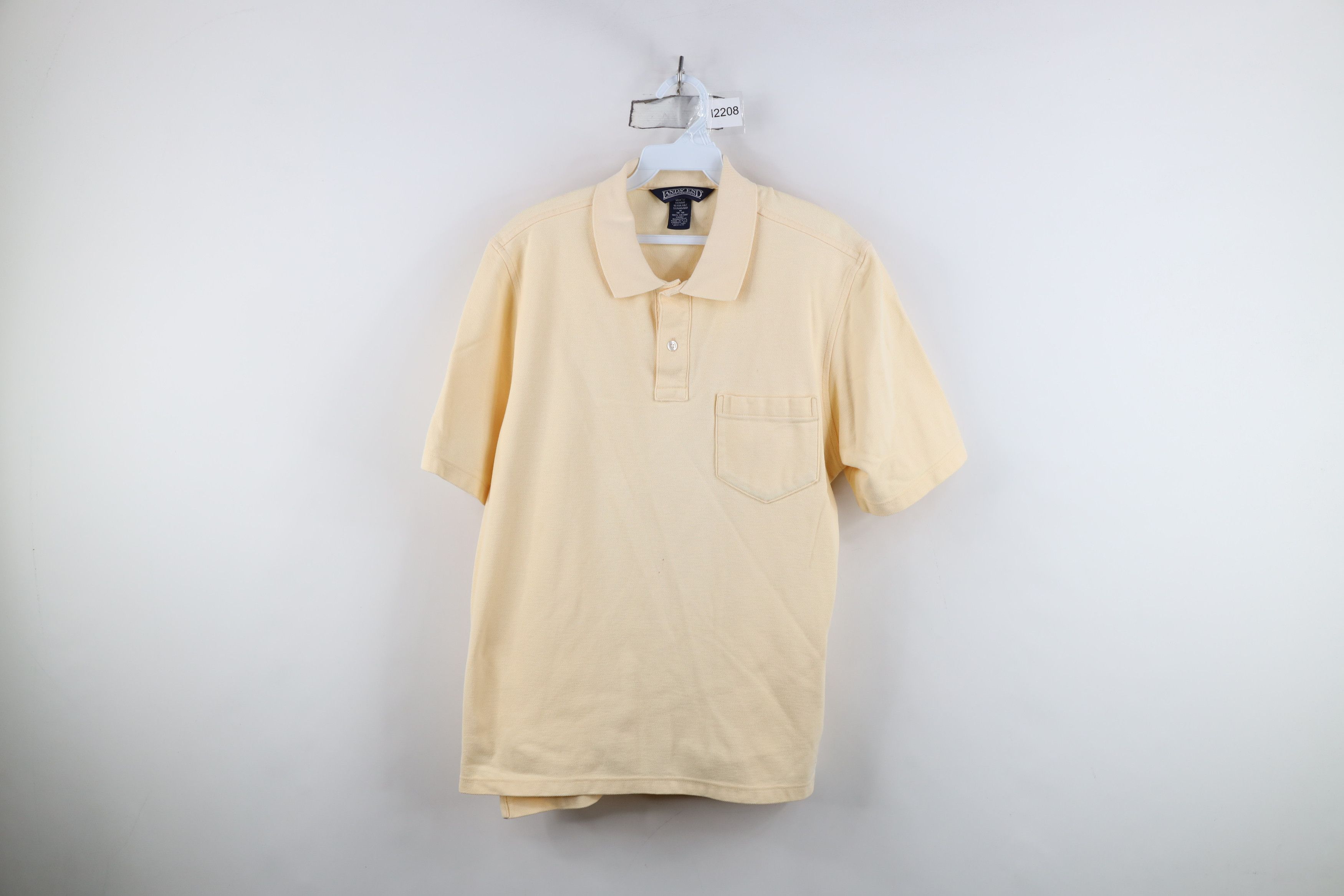 Lands' End Vintage 90s Lands End Collared Golf Polo Shirt Yellow USA Size US M / EU 48-50 / 2 - 1 Thumbnail