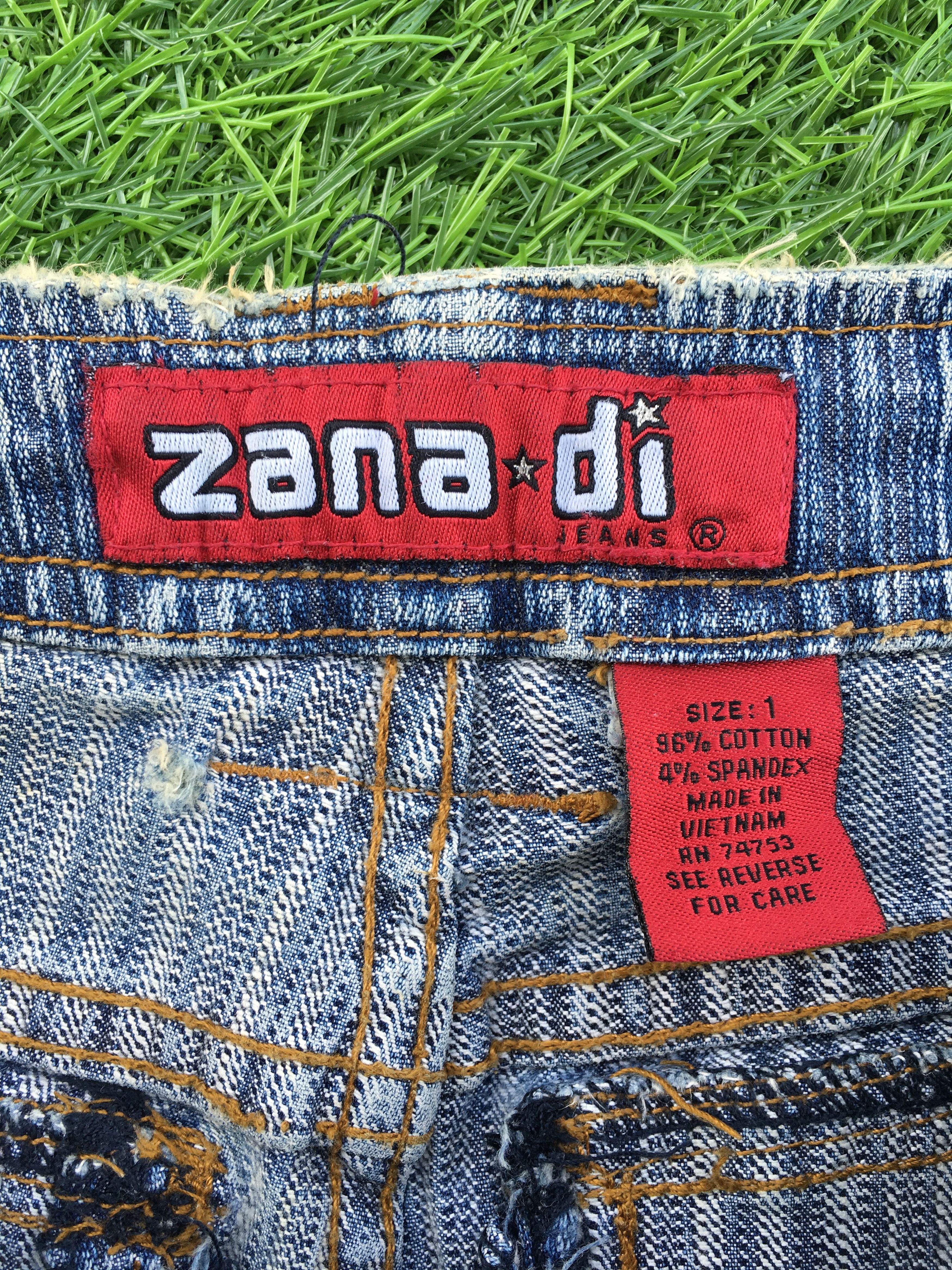 Designer × Jean Zana di Low Waisted Split Hem Flared Jeans D-1031 Size 23" - 10 Thumbnail