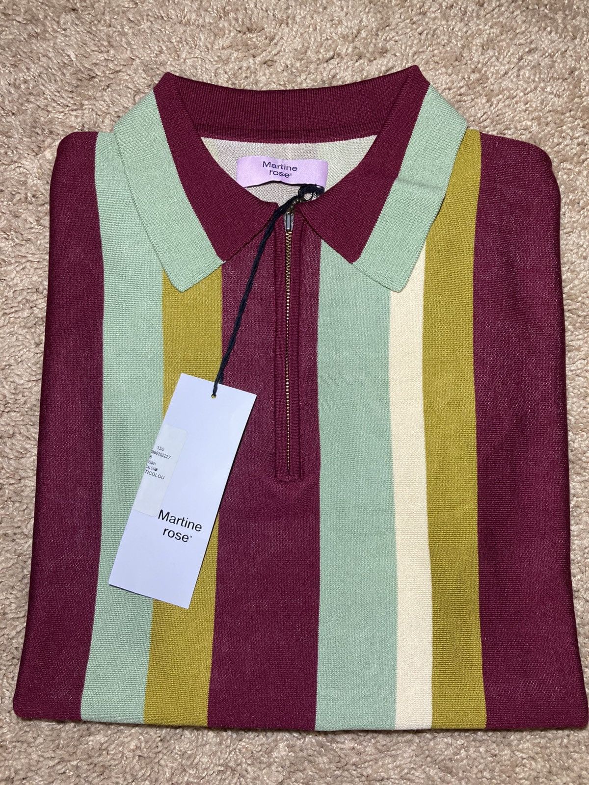Martine Rose New AW24 Martine Rose Same Logo Silk Blend Zip Knit Polo MR Size US M / EU 48-50 / 2 - 1 Thumbnail