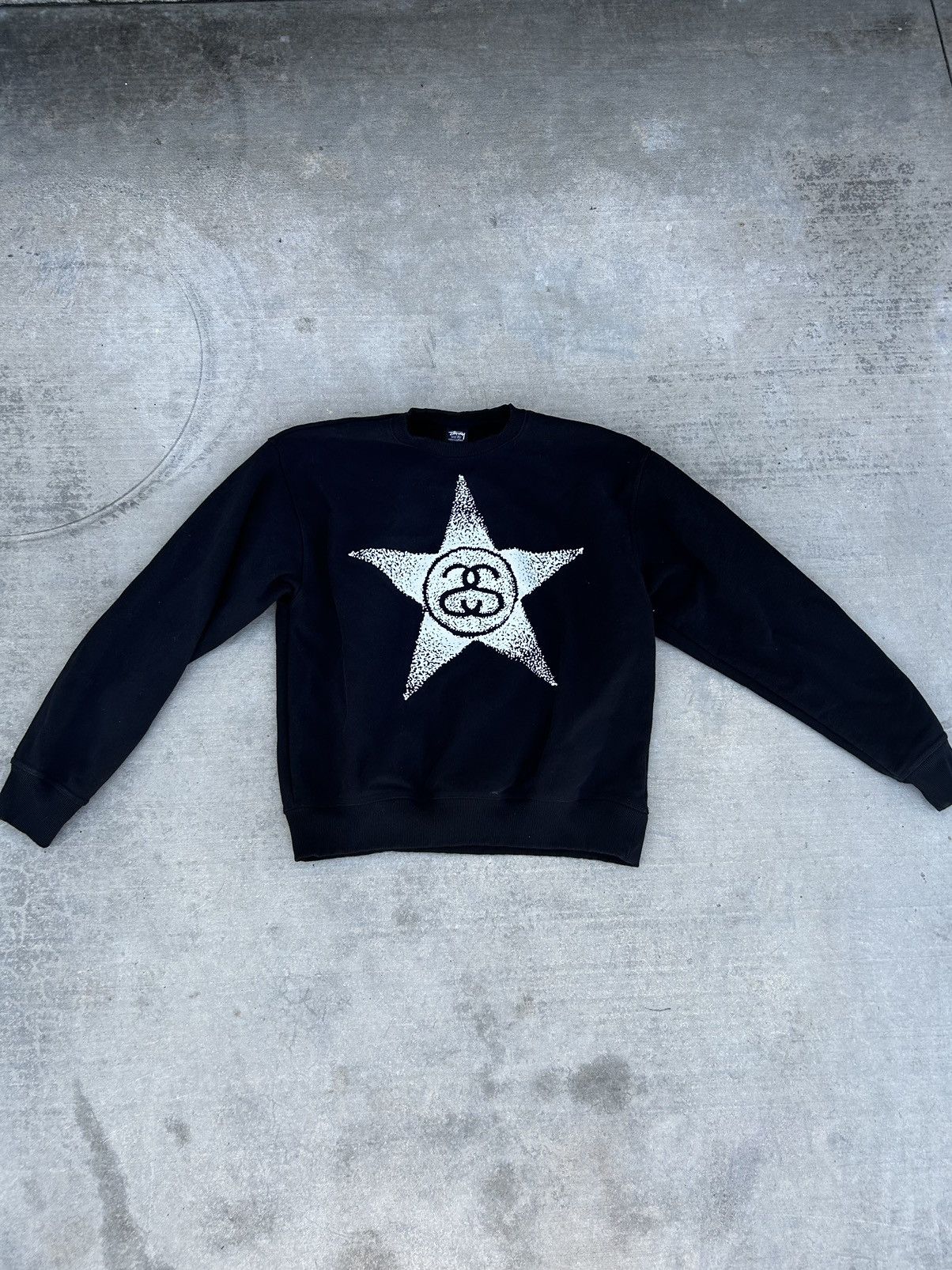 Stussy Black Stussy Crewneck Sweater Size US L / EU 52-54 / 3 - 1 Thumbnail