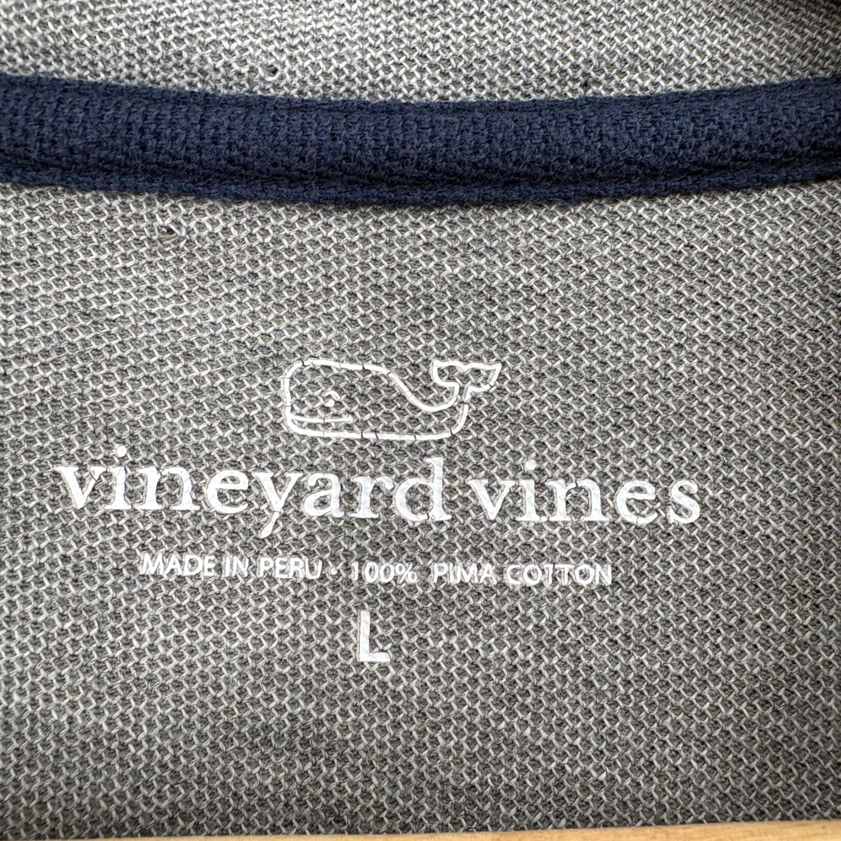 Vineyard Vines Vineyard Vines Sweatshirt Mens Large Blue Pima Cotton Quarter Zip Whale Preppy Size US L / EU 52-54 / 3 - 4 Thumbnail