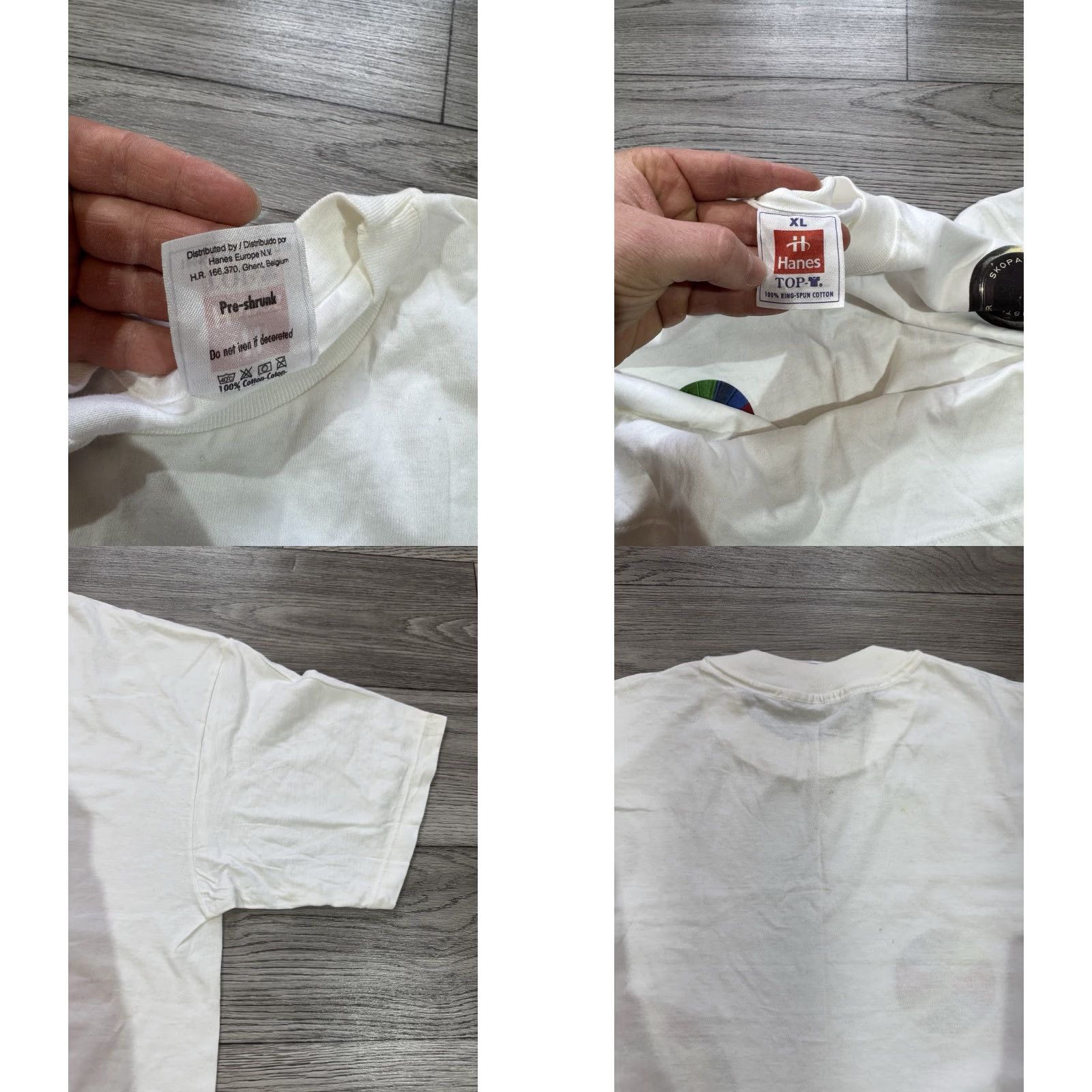 Hanes VINTAGE Randstad Graphic Art T-Shirt Hanes XL Men White 1999 Art 8/10 Stains Size US XL / EU 56 / 4 - 9 Thumbnail