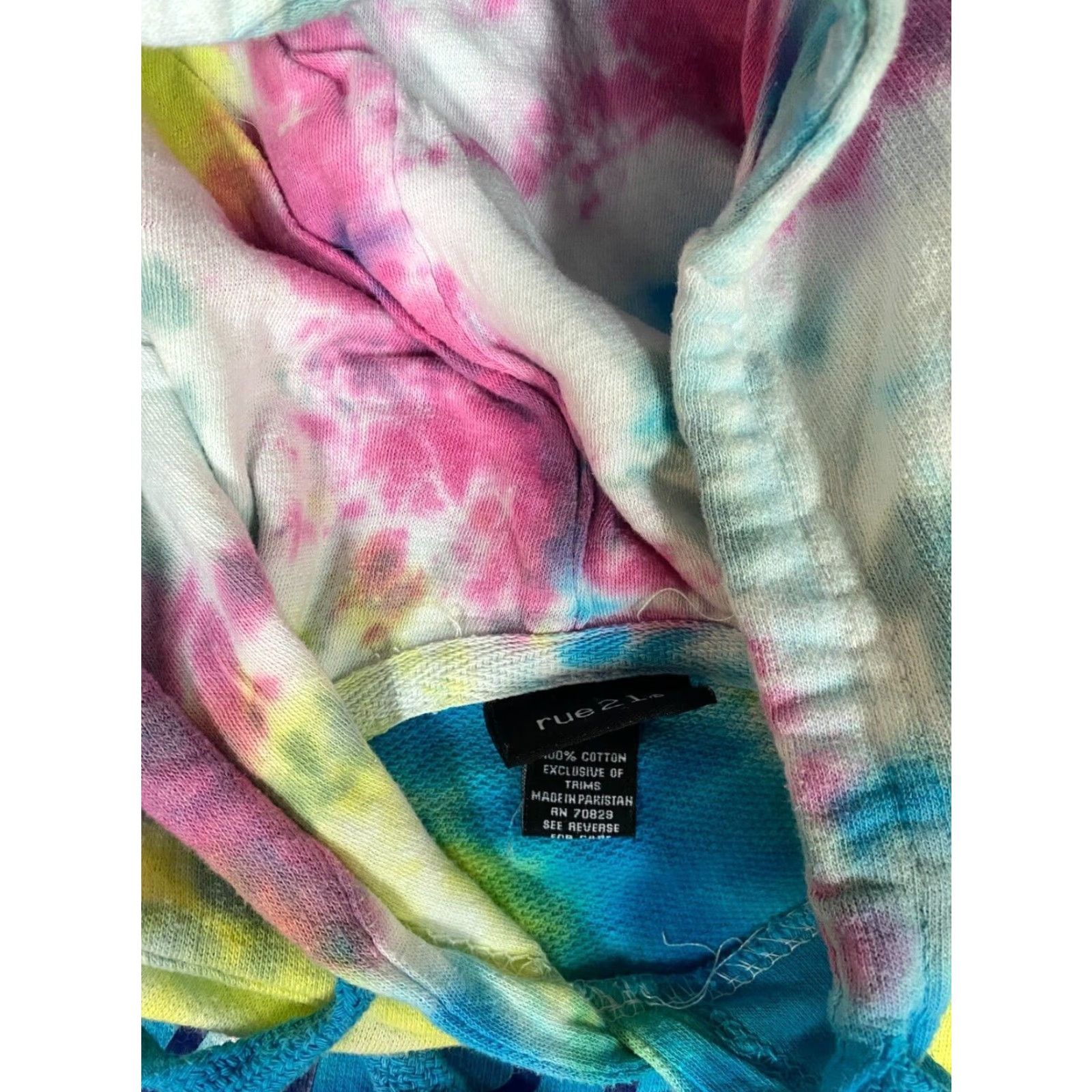 Vintage Good Vibes Womens Sweater Medium Tie Dye Rue21 Pullover Crew Neck Bell Sleeve Blue Knit Pullover Women Fashion 90s? Size M / US 6-8 / IT 42-44 - 4 Thumbnail