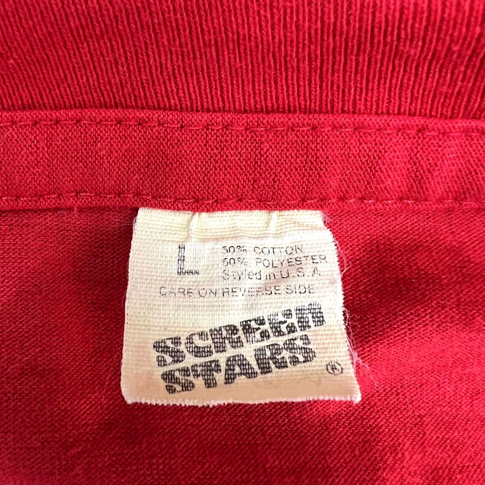 Vintage VINTAGE THE WONDER STUFF Debut Single Unbearable Promo T-Shirt Screen Stars Mens Adult L Red Music Shirt Size US L / EU 52-54 / 3 - 7 Thumbnail