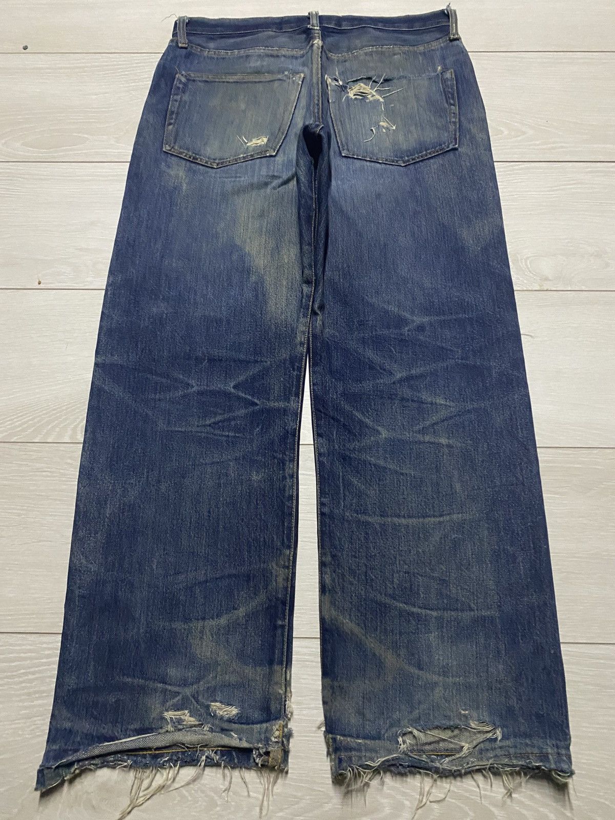 Supreme Vintage Supreme Denim Selvedge Baggy Heavy Repair Jeans Size US 33 - 2 Thumbnail