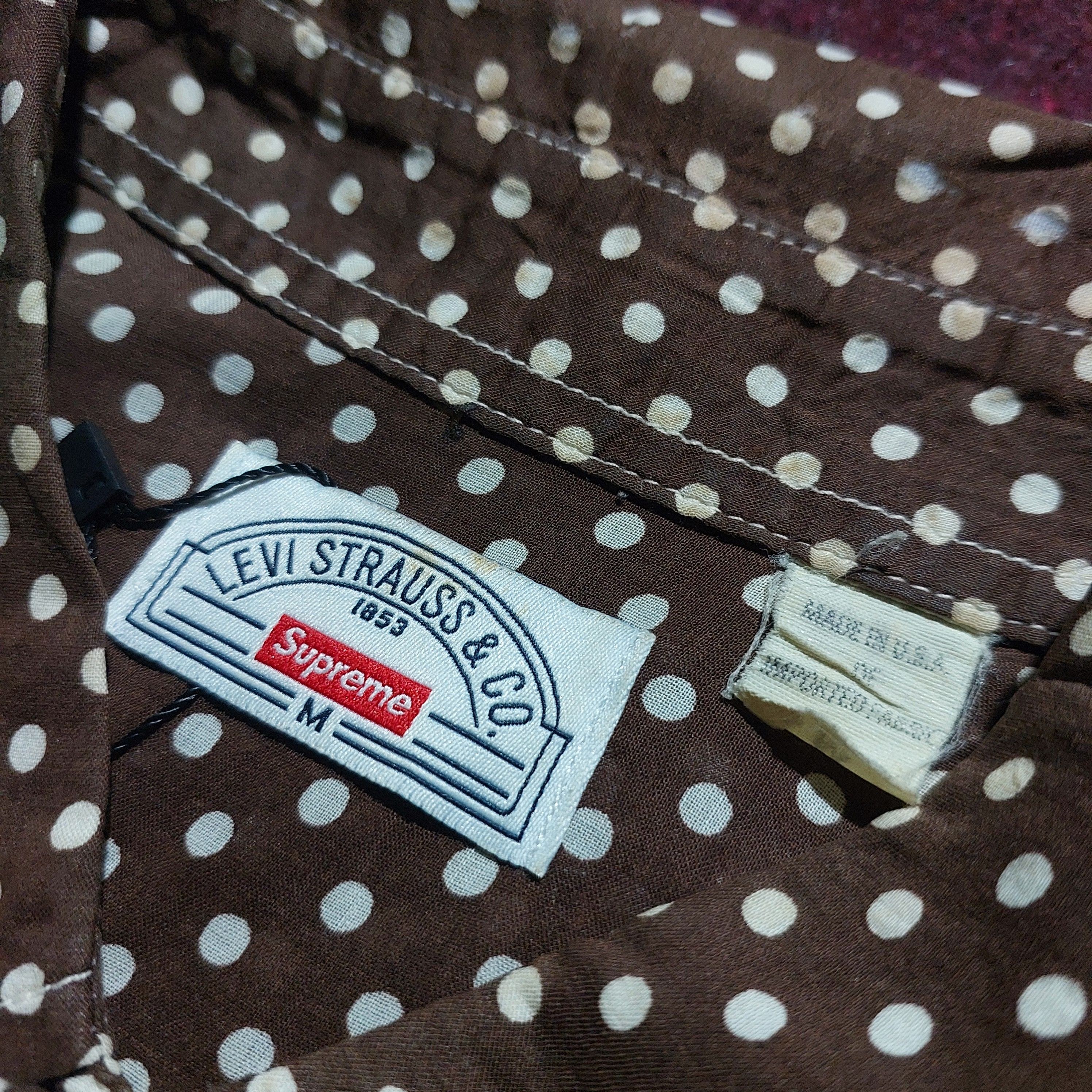 Levi's × Supreme Levi's x supreme western polka brown shirt Size US M / EU 48-50 / 2 - 9 Thumbnail