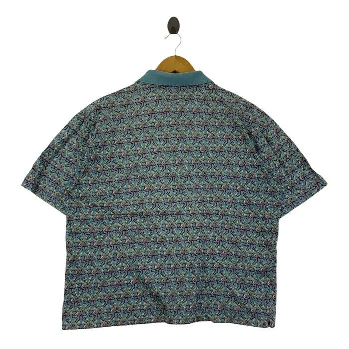 Salvatore Ferragamo Vintage SALVATORE FERRAGAMO AOP Polo Tee Shirt Made In Italy Size L / US 10 / IT 46 - 2 Thumbnail