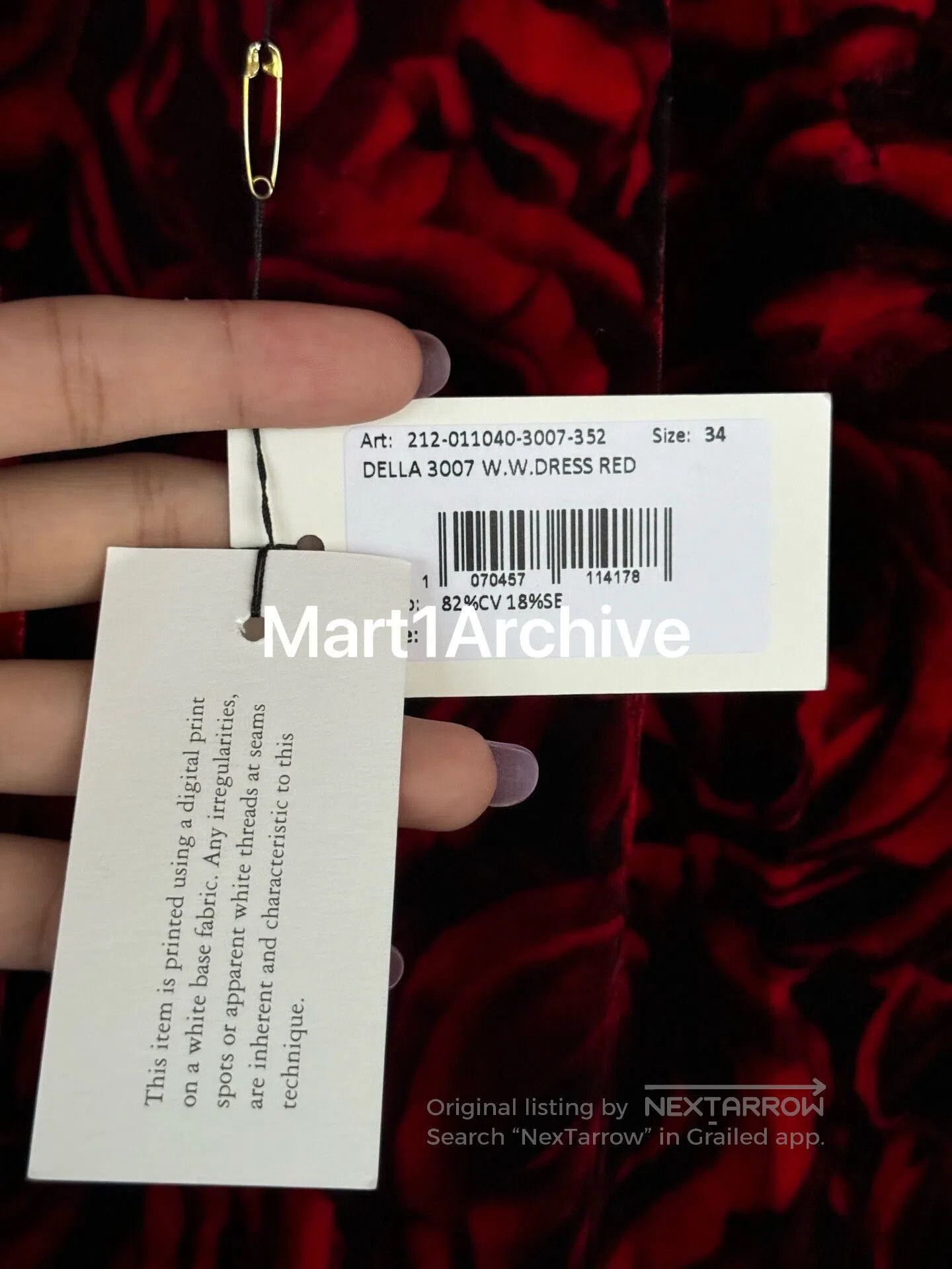 Dries Van Noten Dries Van Noten Red Velvet Rose Coat. Size XXS / US 00 / IT 34 - 5 Thumbnail