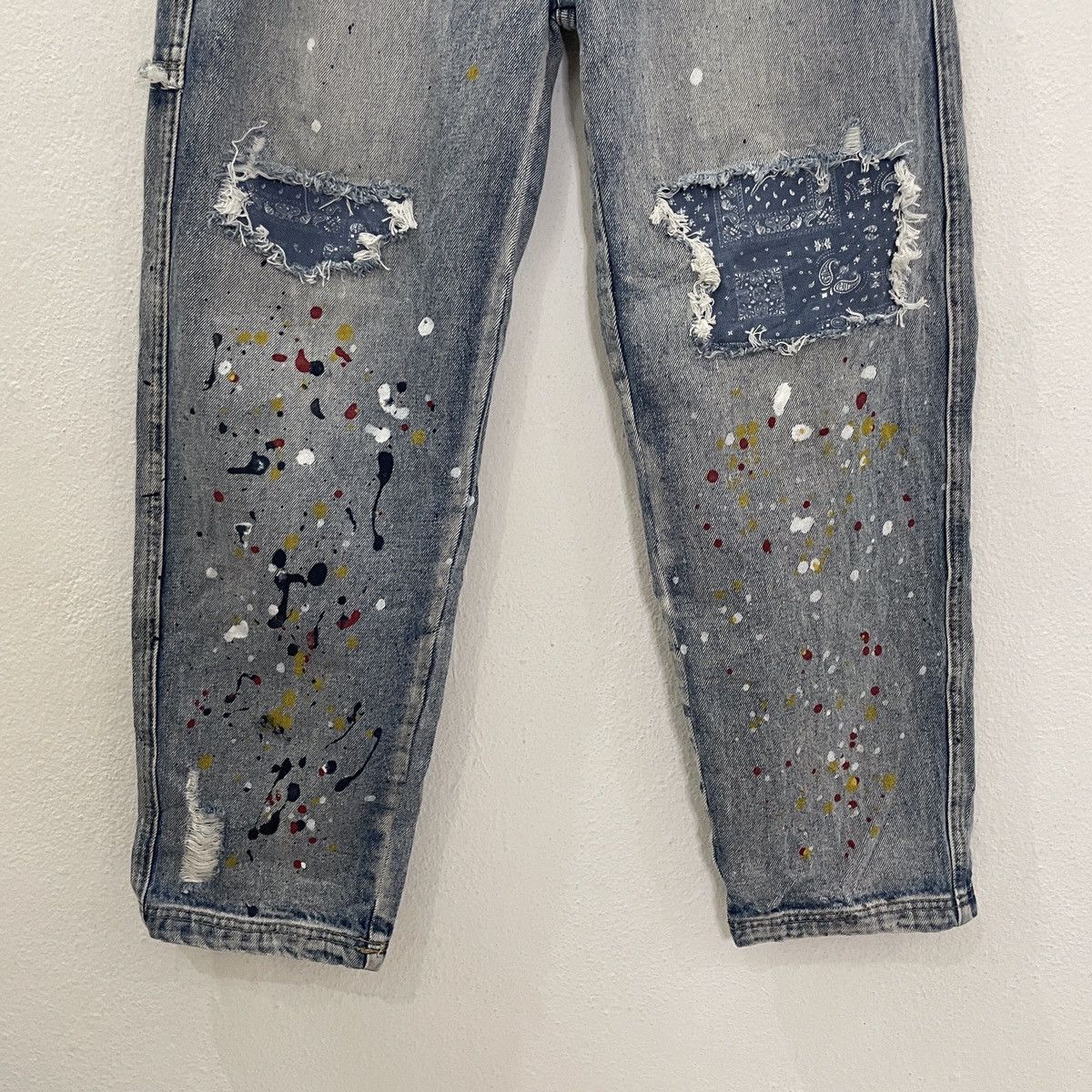 Other Vintage Guuka No War Patchwork Distressed Denim Jeans Size US 29 - 4 Thumbnail