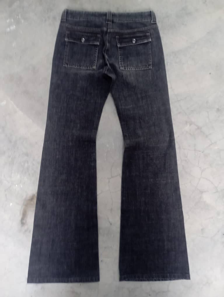 Tornado Mart Flare Jeans Made In Japan Black Bush Pant Intellection Jeans Size US 26 / EU 42 - 2 Thumbnail