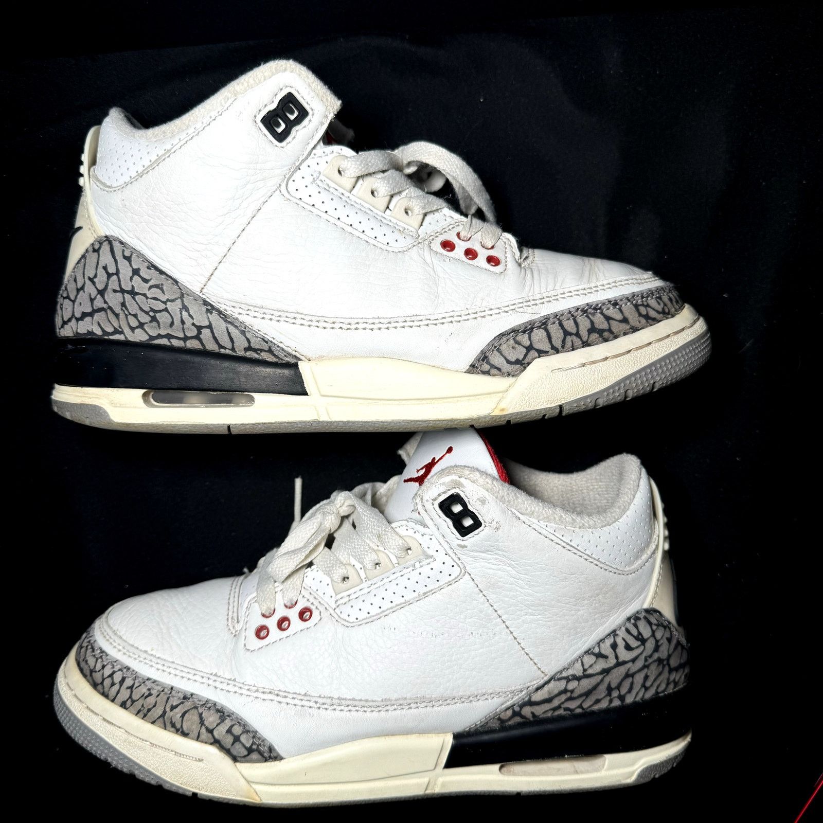 Jordan Brand × Nike Size 6.5 Nike Air Jordan 3 Retro GS White Cement Reimagined Size US 6.5 / EU 39-40 - 2 Thumbnail