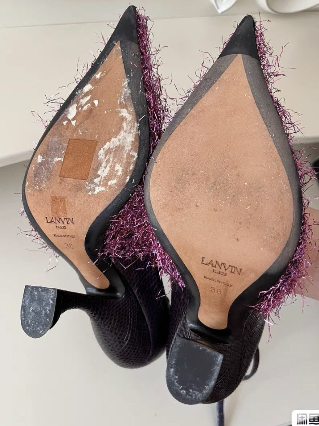 Lanvin Lanvin Rita Leather Pump / Purple Size US 9 / IT 39 - 2 Thumbnail