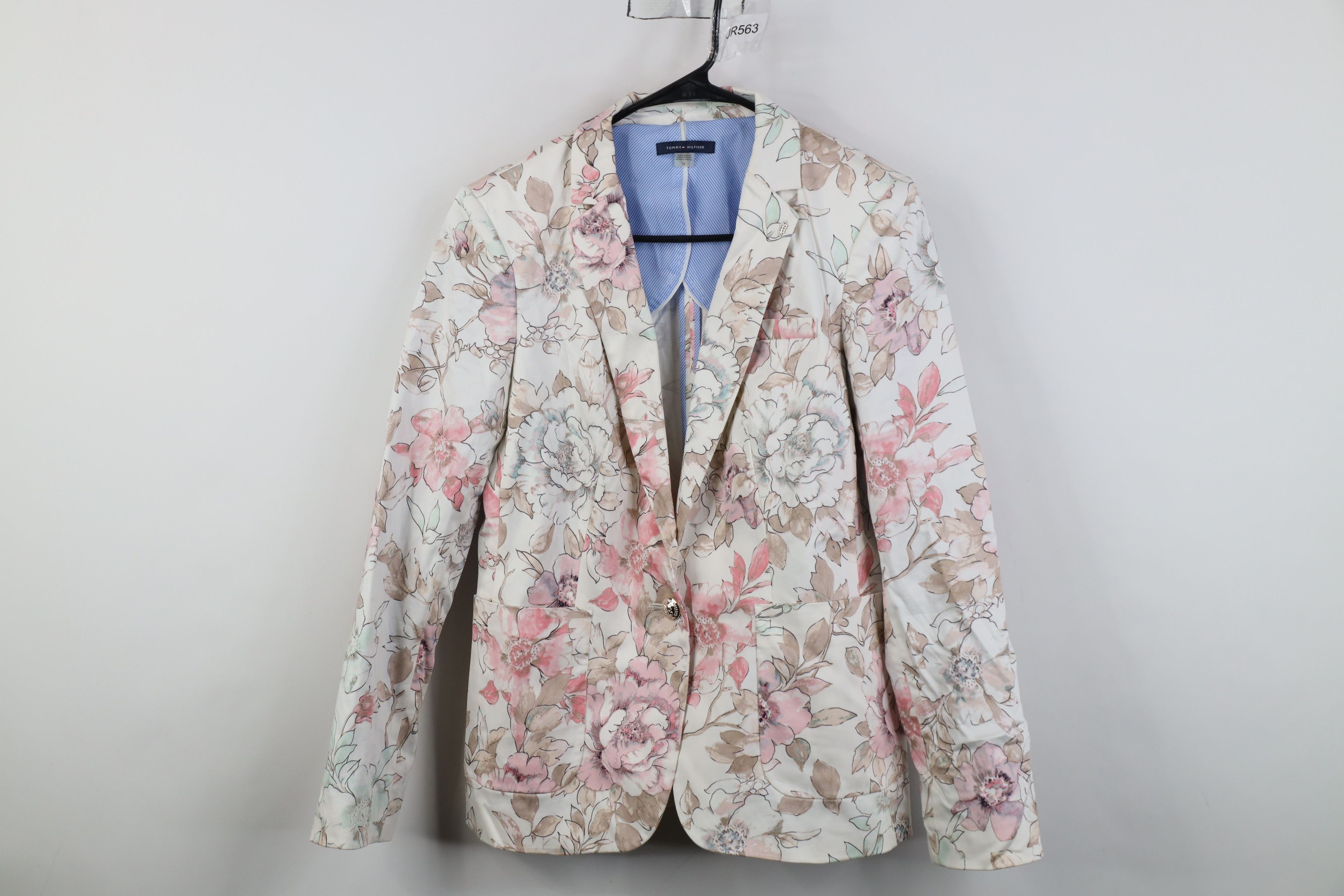 Tommy Hilfiger Tommy Hilfiger Floral One Button Suit Coat Blazer Jacket Size L / US 10 / IT 46 - 1 Thumbnail