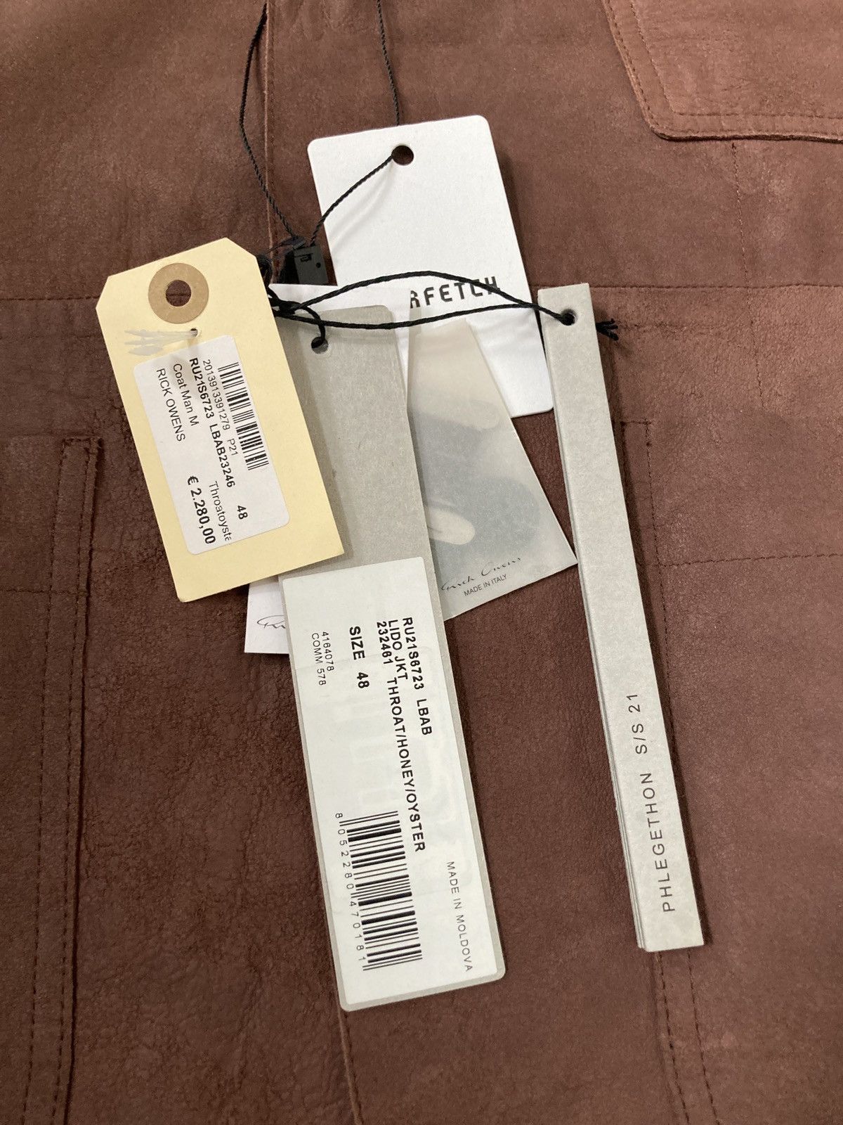 Rick Owens SS 21 "PHLEGETHON" Runway Blistered Lamb Leather Lido Jacket Size US M / EU 48-50 / 2 - 10 Thumbnail