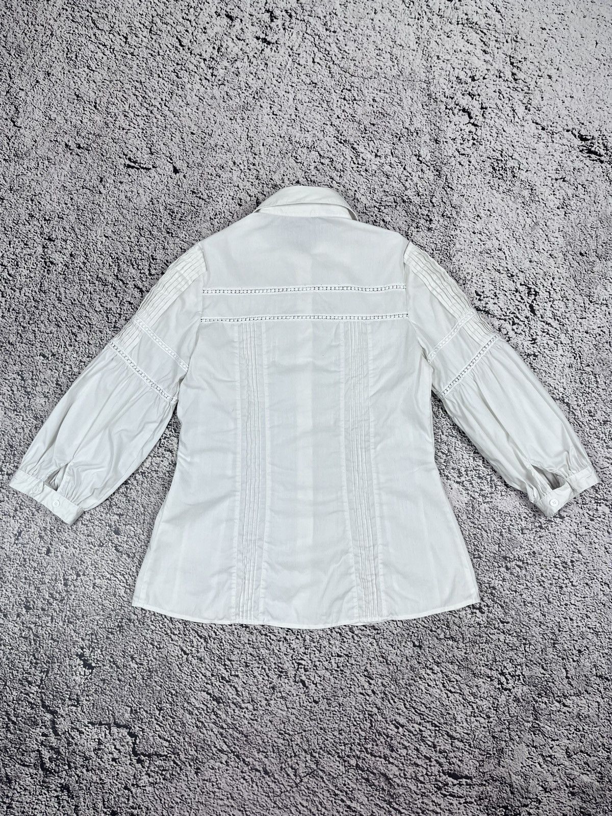 Robert Rodriguez Robert Rodriguez Lace Pintuck Victorian Blouse Prairie Top Size S / US 4 / IT 40 - 6 Thumbnail