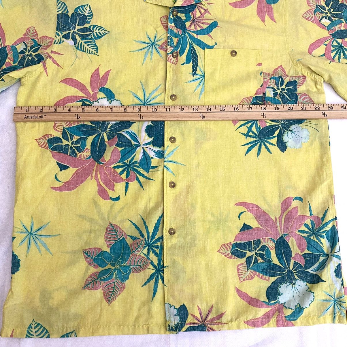 Billabong Billabong Hawaiian Shirt Mens Large Yellow Button Up Floral Size US L / EU 52-54 / 3 - 3 Thumbnail