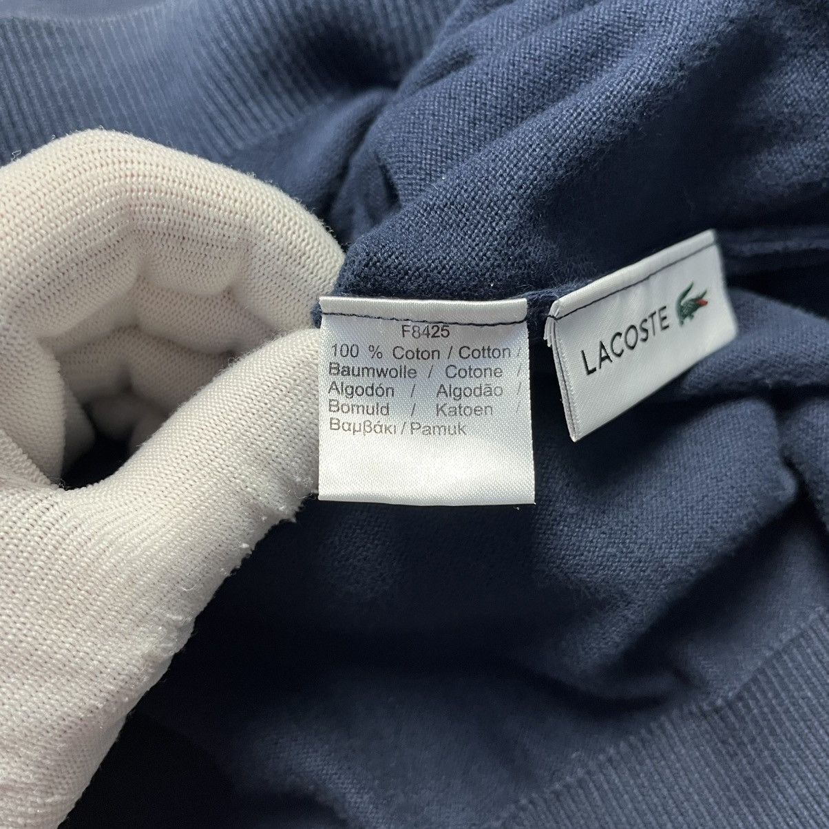 Lacoste Lacoste Blue V-Neck Sweater Streetwear Y2K Designer Size US L / EU 52-54 / 3 - 9 Thumbnail