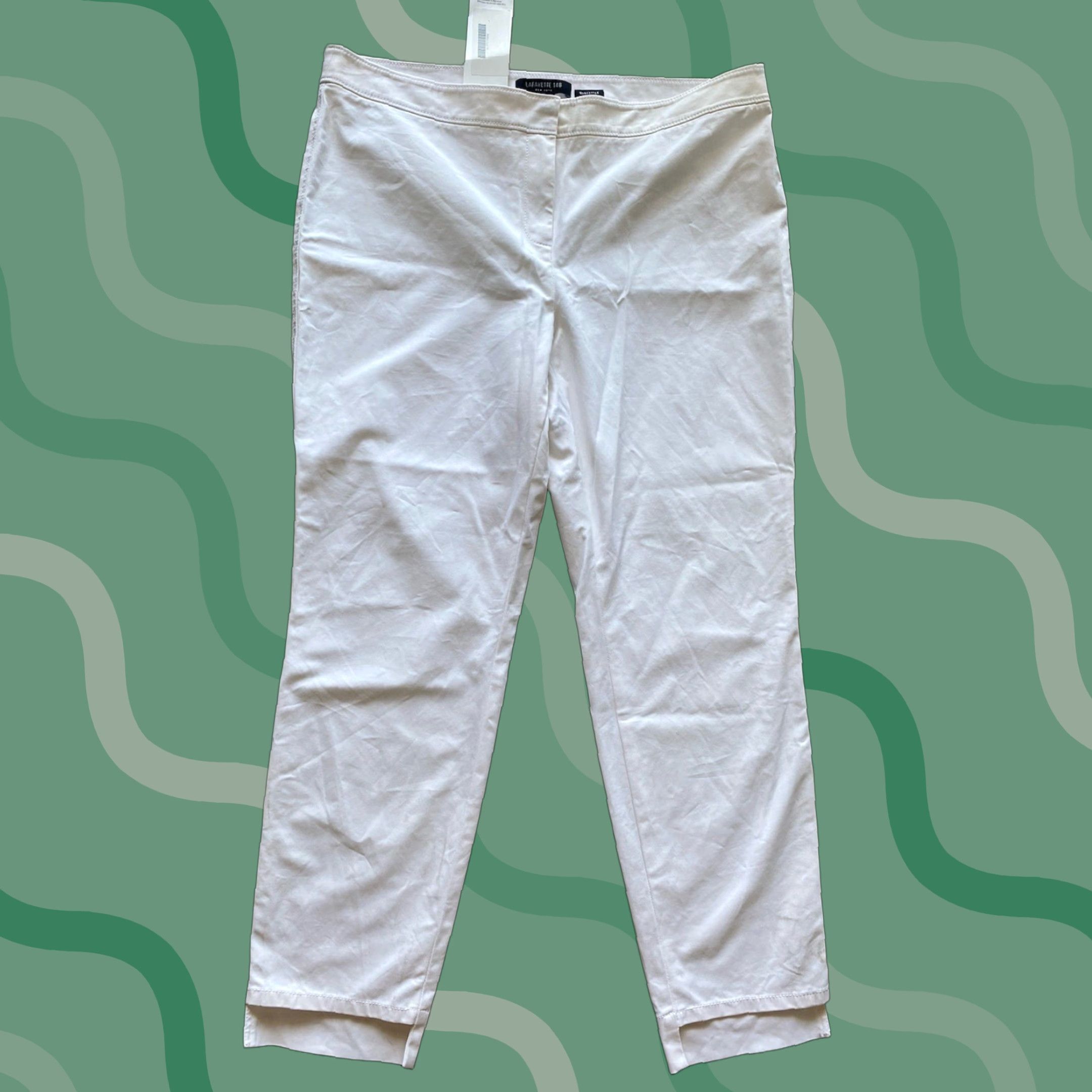 Vintage Lafayette 148 New York Pants Women’s White Size 12 Manhattan Size 34" / US 12 / IT 48 - 1 Thumbnail