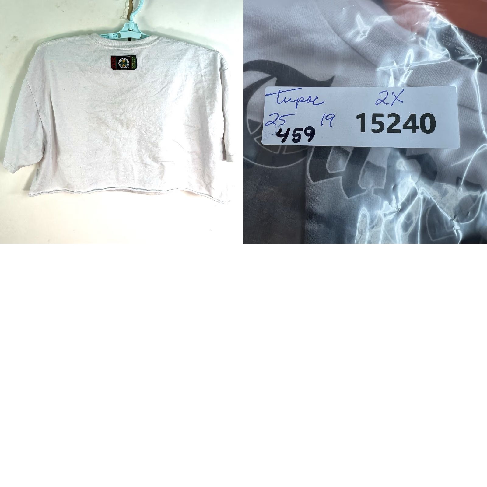 Vintage Tupac Cross Corners Cut-Off Cropped T-Shirt Womens 2X White Distressed Size XXL / US 16-18 / IT 52-54 - 8 Thumbnail