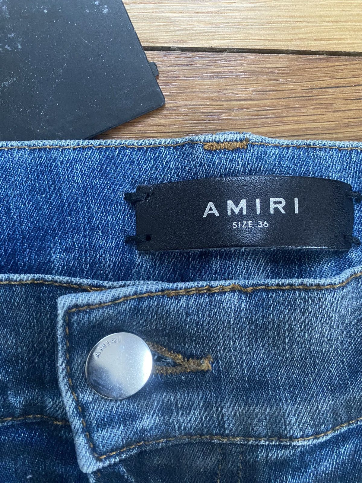 Amiri Amiri Dirty Indigo Cashmere Patch Mx1 Distressed Denim Size US 36 / EU 52 - 4 Thumbnail