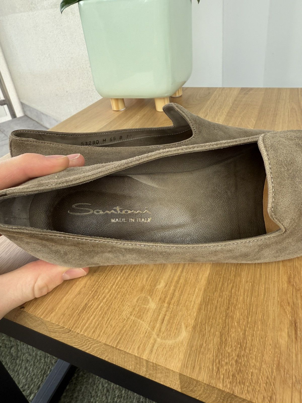 Leather × Santoni Santoni Reflection-Effect Leather Loafers MadeInItaly Size US 8 / IT 38 - 12 Thumbnail